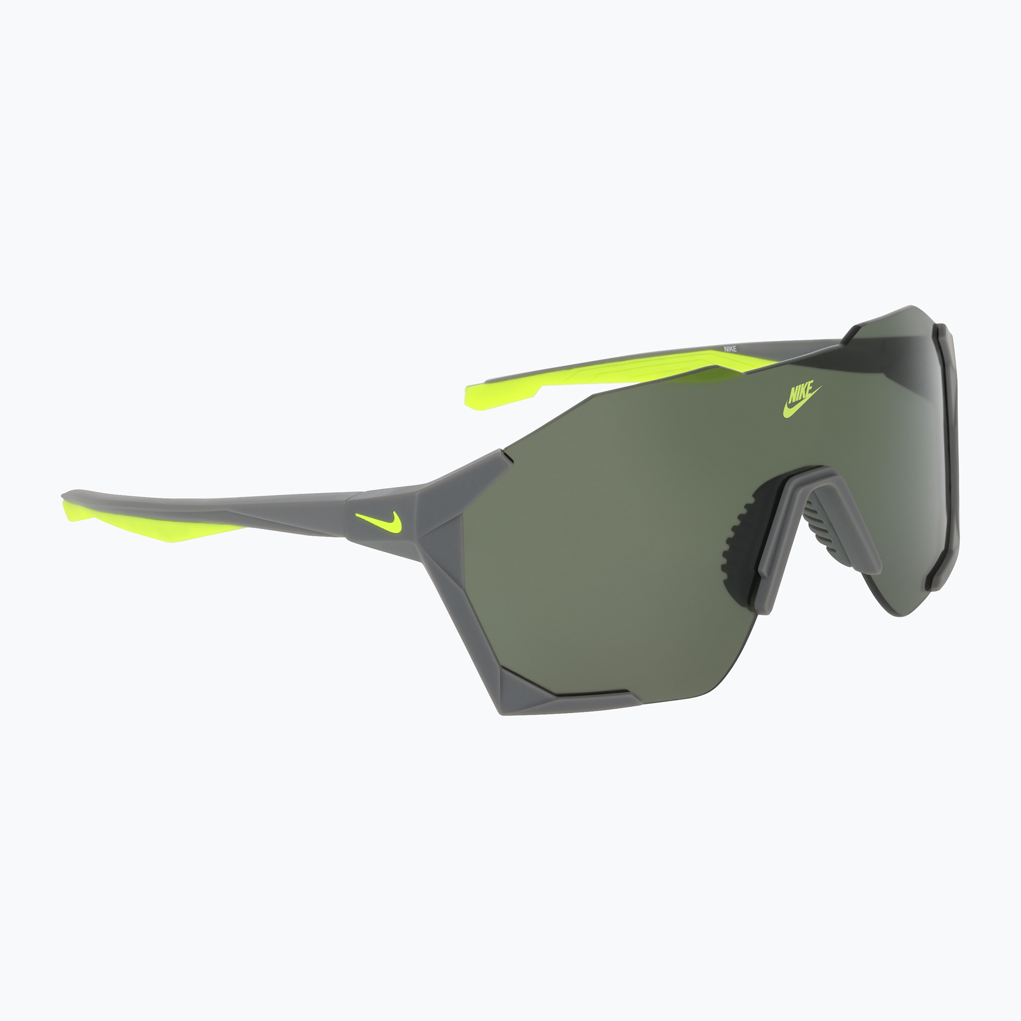 Okulary przeciwsłoneczne Nike Charged Shield matte smoke grey/green 