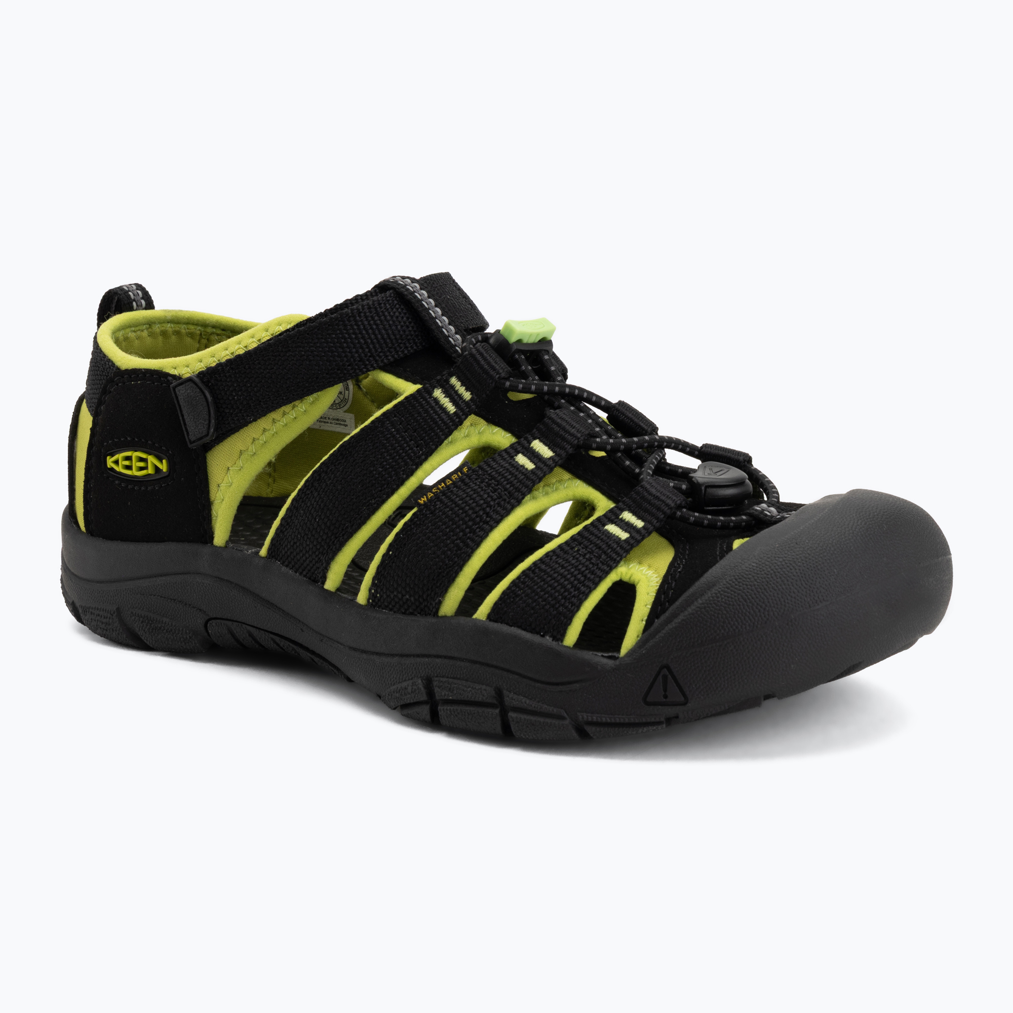 Sandały dziecięce KEEN Newport H2 black/lime green 