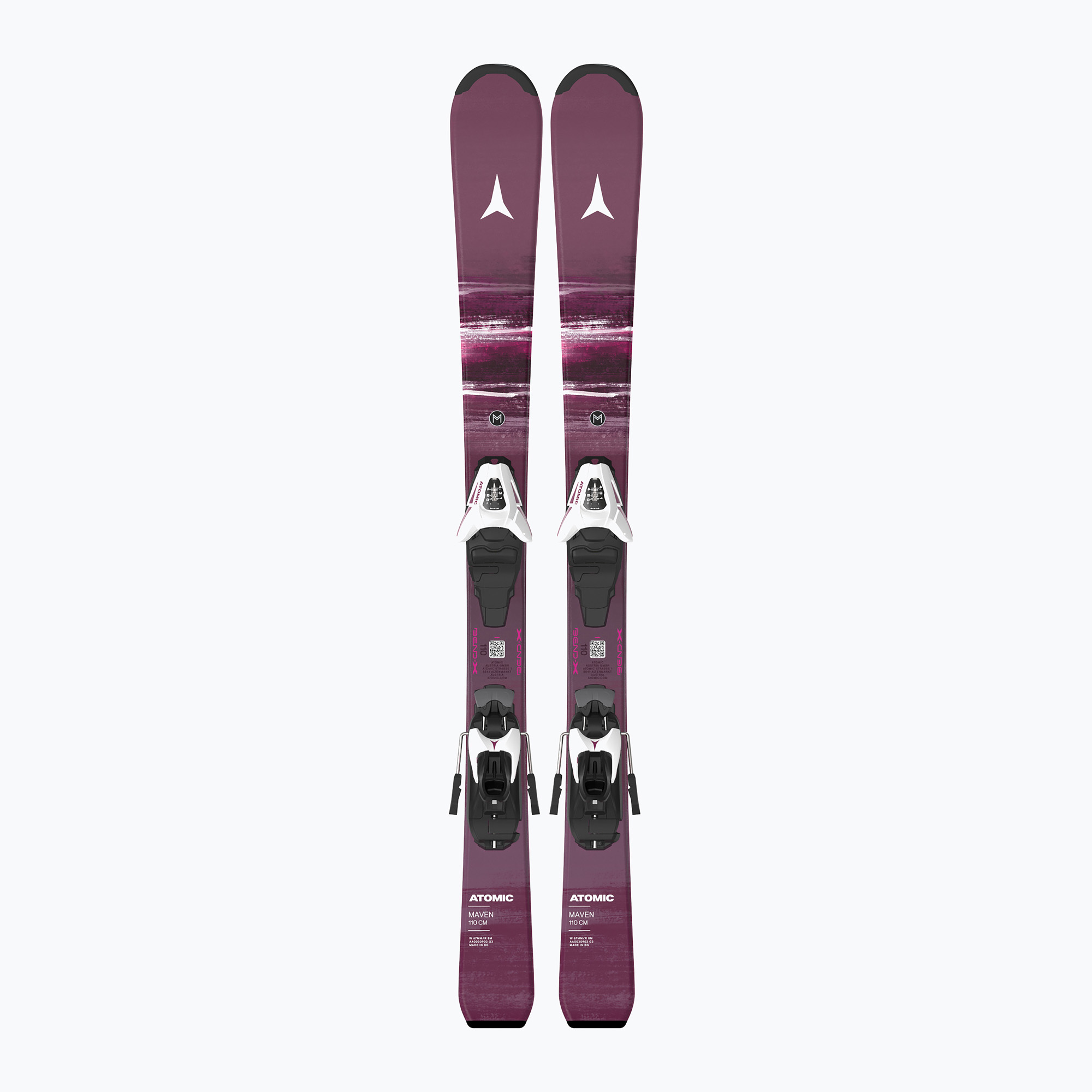 Schiuri de coborâre pentru copii   legături Atomic Maven Jr 100-120   C5 GW red plum