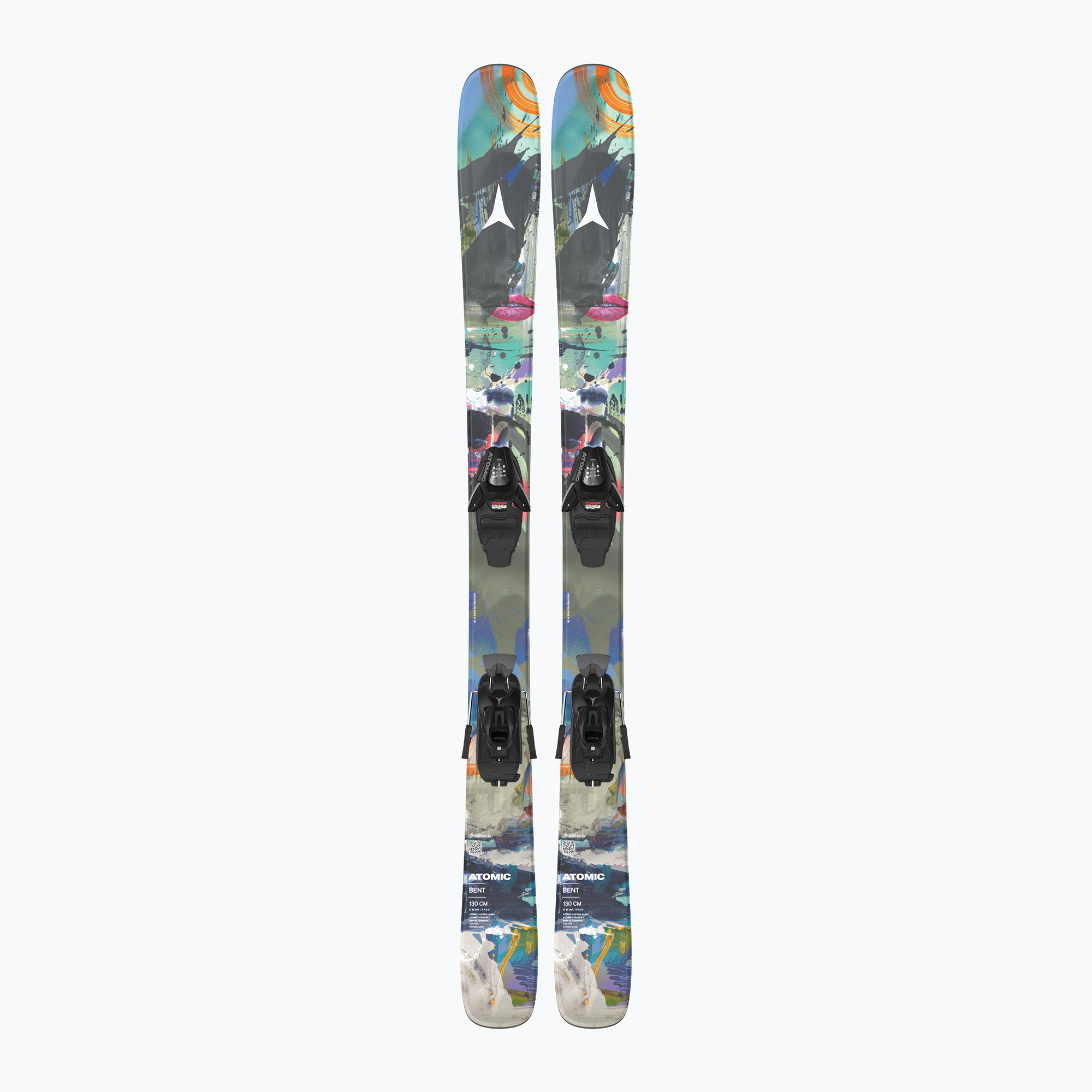 Schiuri de coborâre pentru copii   legături Atomic Bent Jr 110-130   C5 GW multicolor