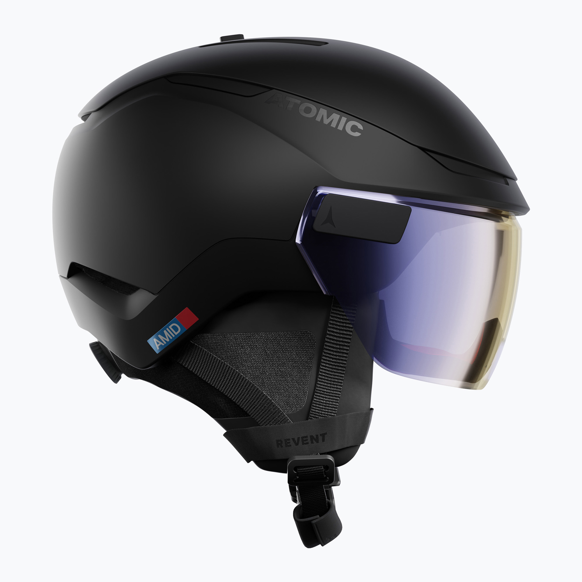 Lyžiarska prilba Atomic Revent GT Amid Visor HD S1 black/yellow blue hd