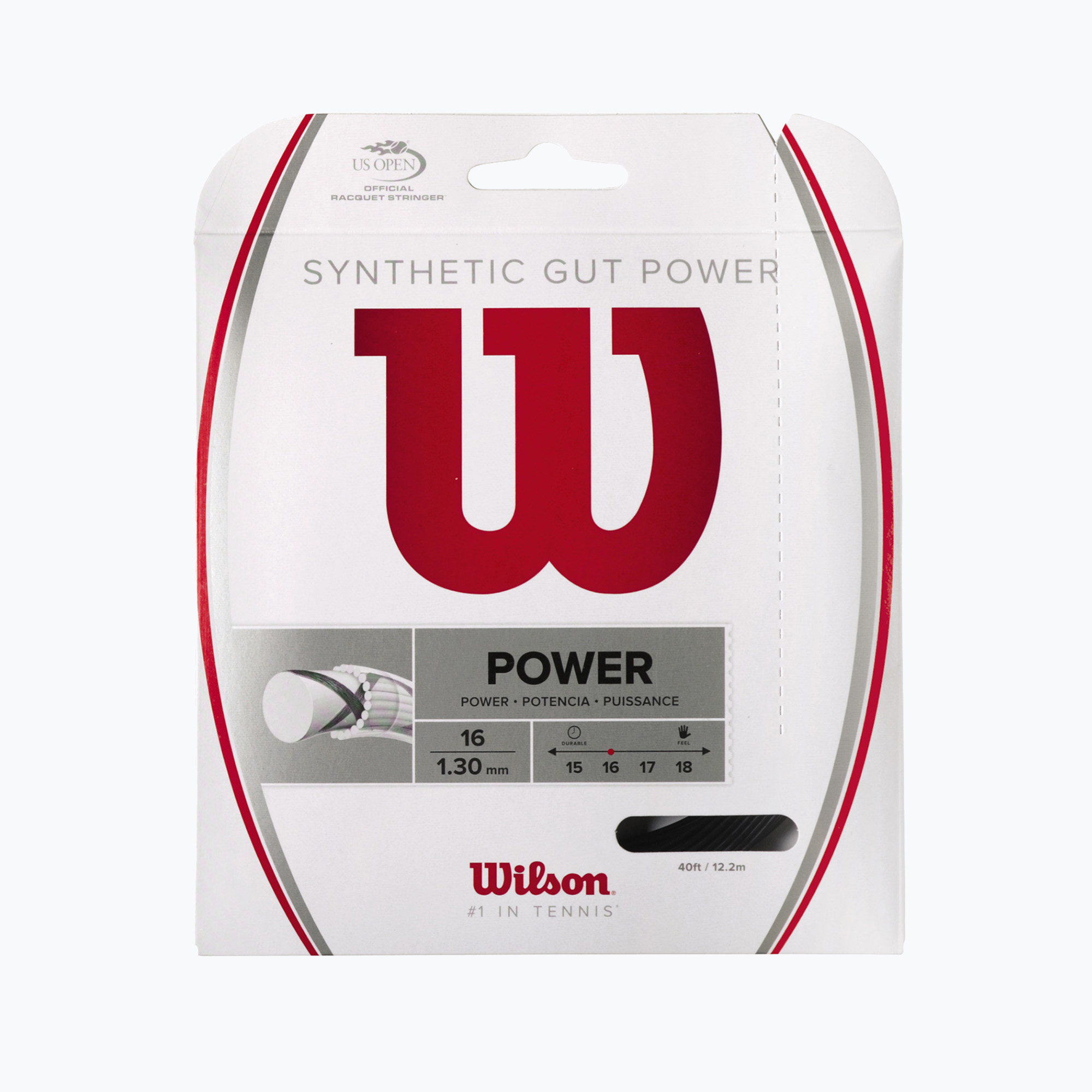 Wilson Synthetic Gut Power 16 tennis string 12.2m black WRZ945200 (1.30 mm)