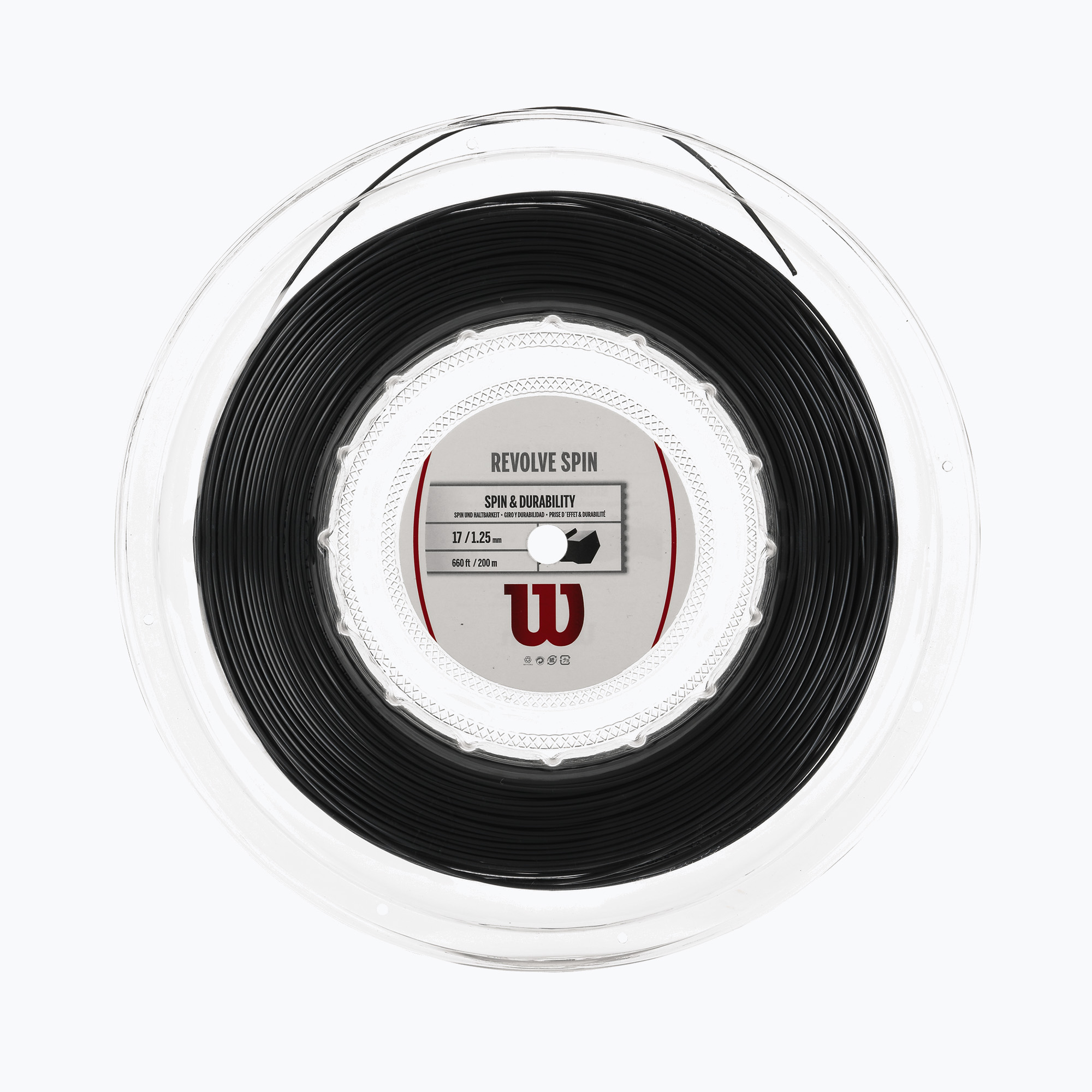 Naciąg tenisowy Wilson Revolve Spin 17 200 m black 