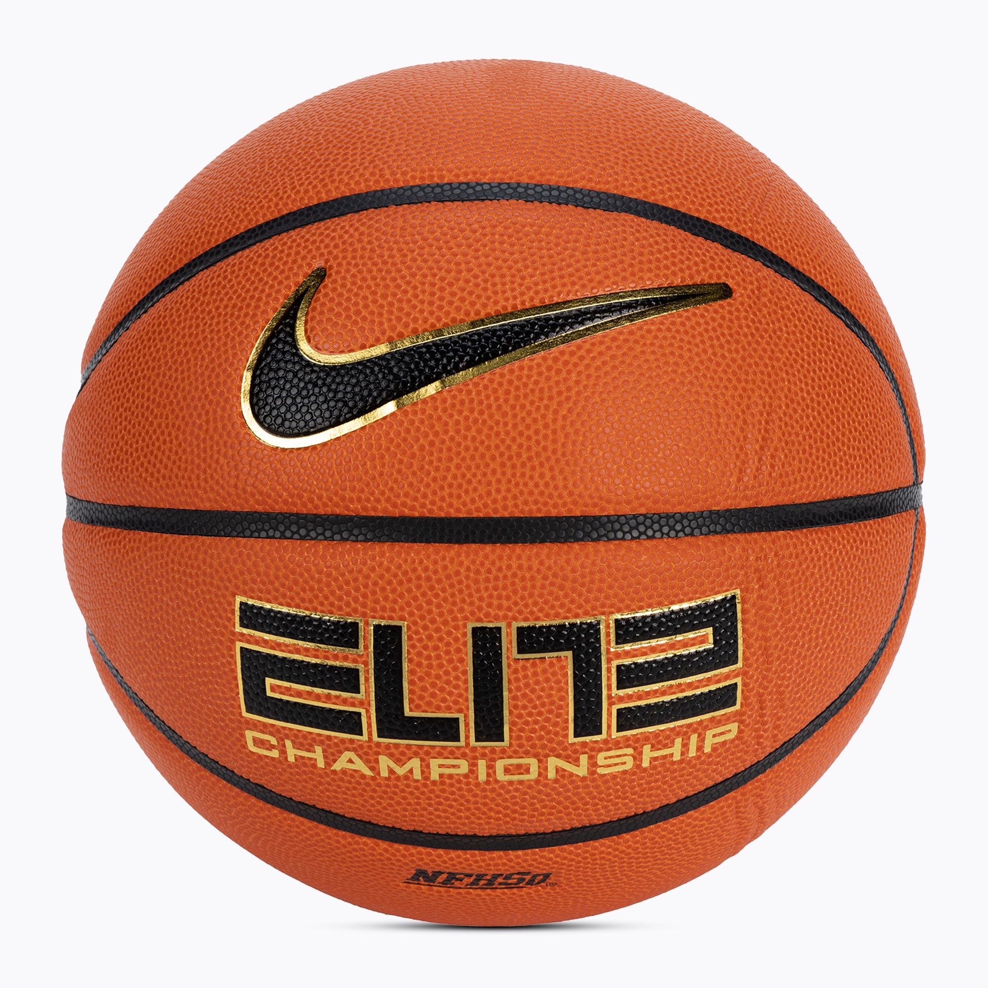 Piłka do koszykówki Nike Elite Championship 8P 2.0 Deflated amber/black/metallic gold rozmiar 6 