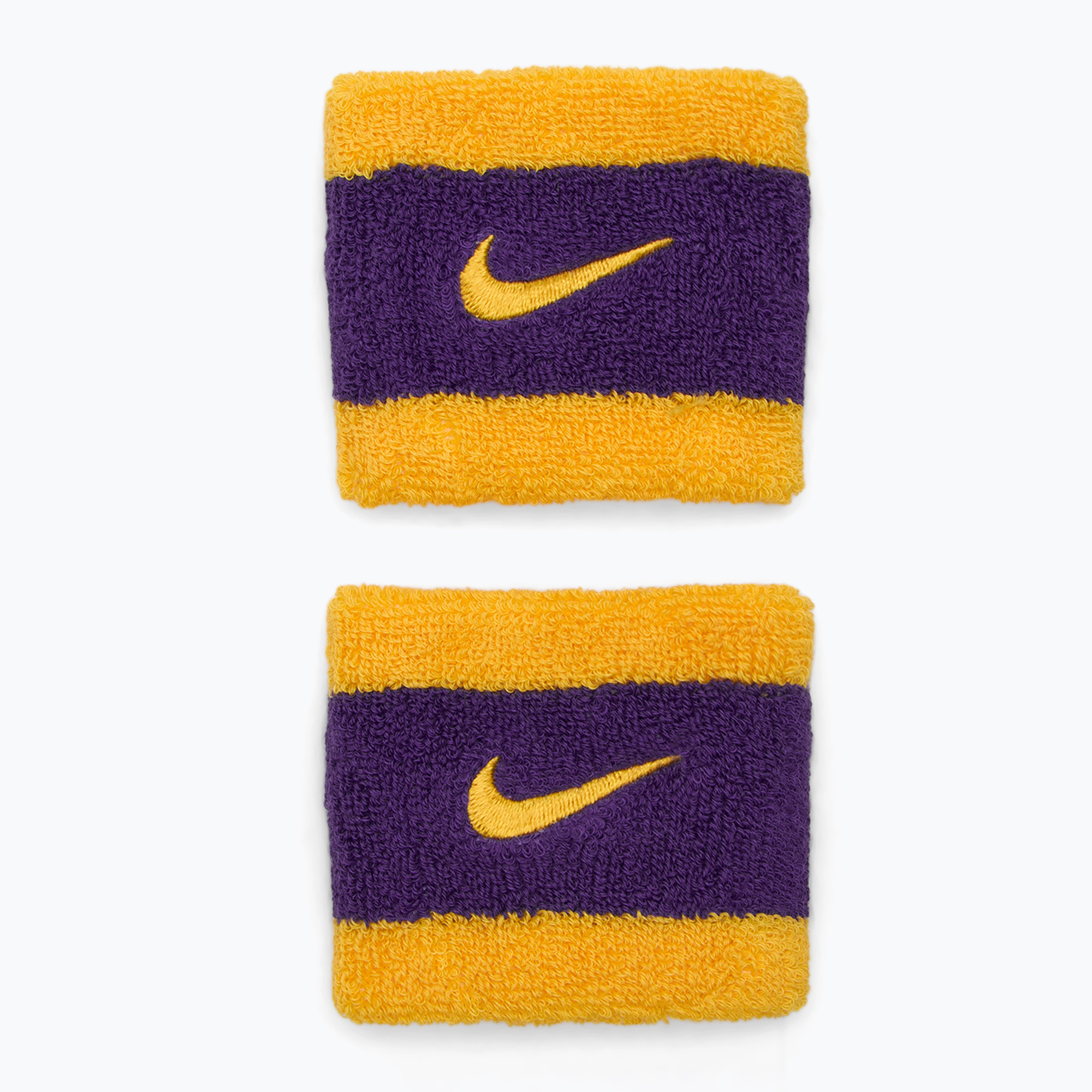 Лента за глава Nike Swoosh Wristbands university gold/court purple/university gold