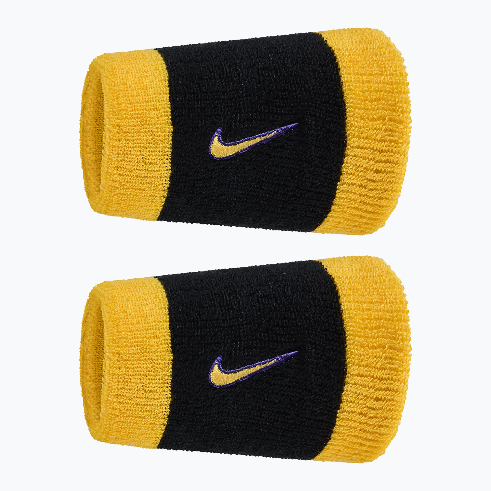 Хавлиени накитнициNike Swoosh Classic Doublewide Wristbands 2 бр. black/court purple university gold