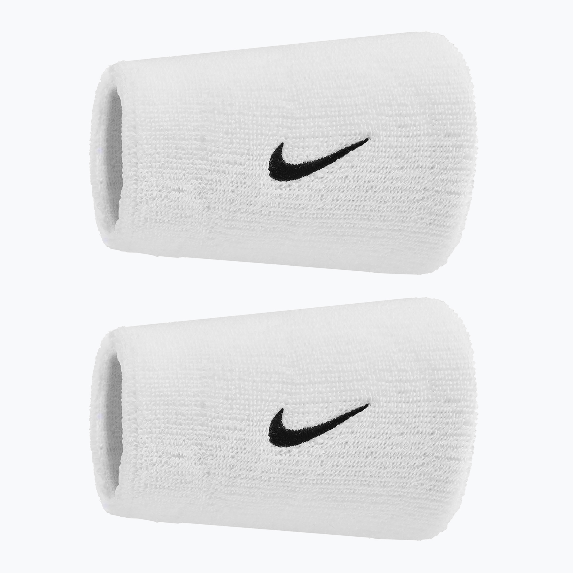 Potítka Nike Swoosh Classic Doublewide Wristbands 2 ks white/black (Swoosh Classic Doublewide Wristbands N1012406-101)