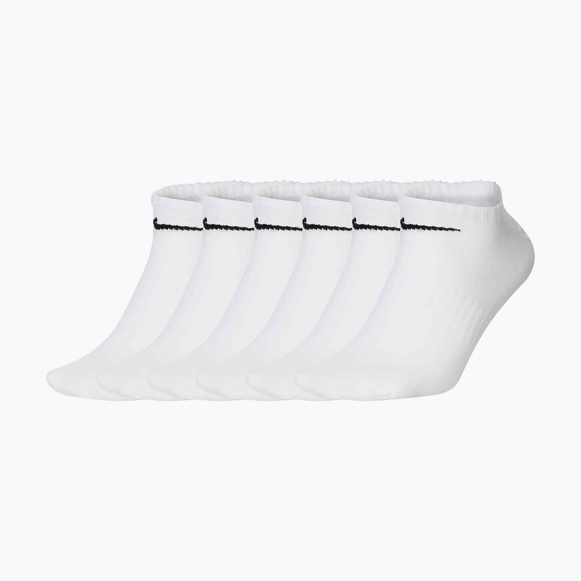 Zokni Nike Everyday Lightweight No Show 6 pár white/black (Everyday Lightweight No Show SX7679)
