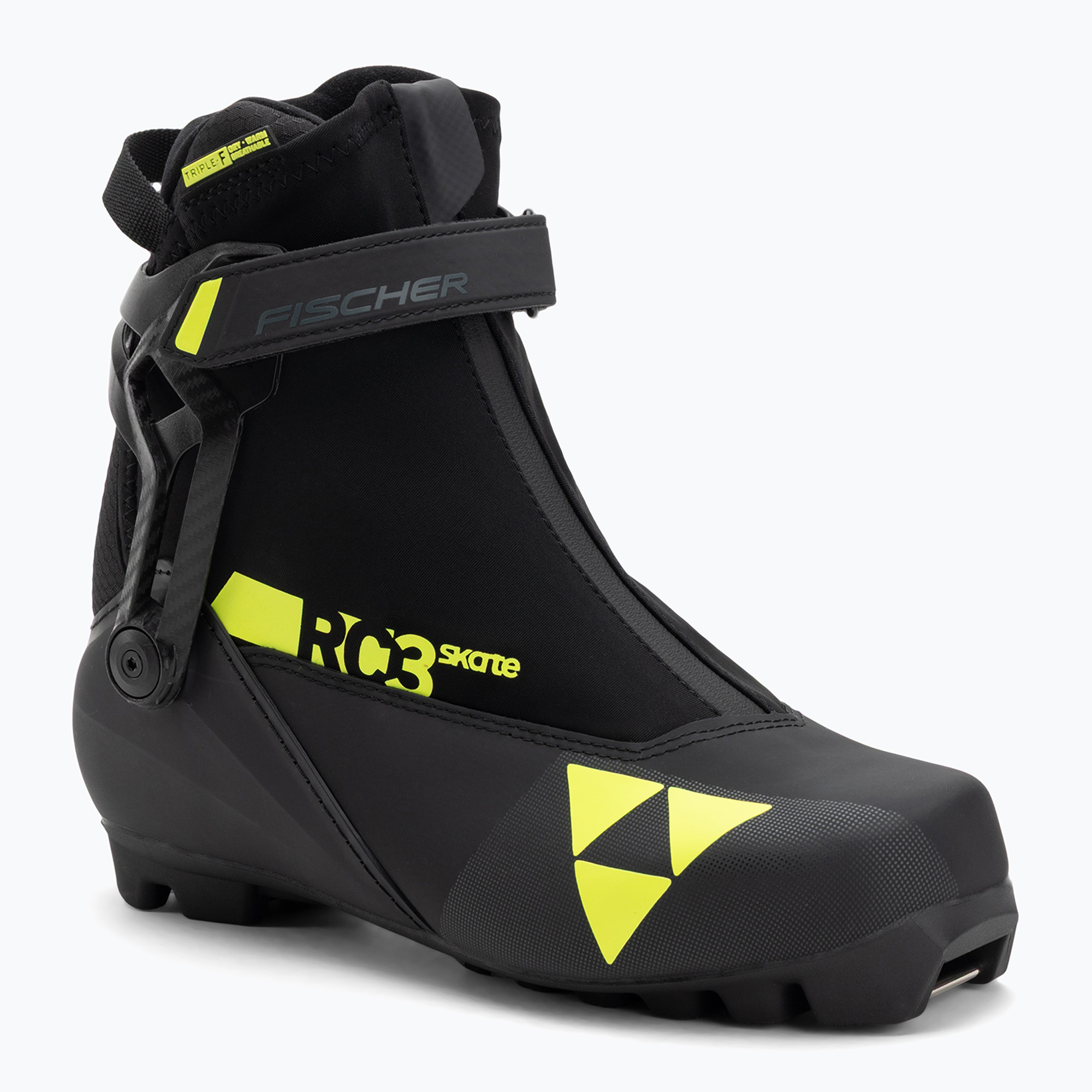 Scarponi da sci di fondo Fischer RC3 Skate nero/giallo (43 EU) (RC3 Skate S15624V)