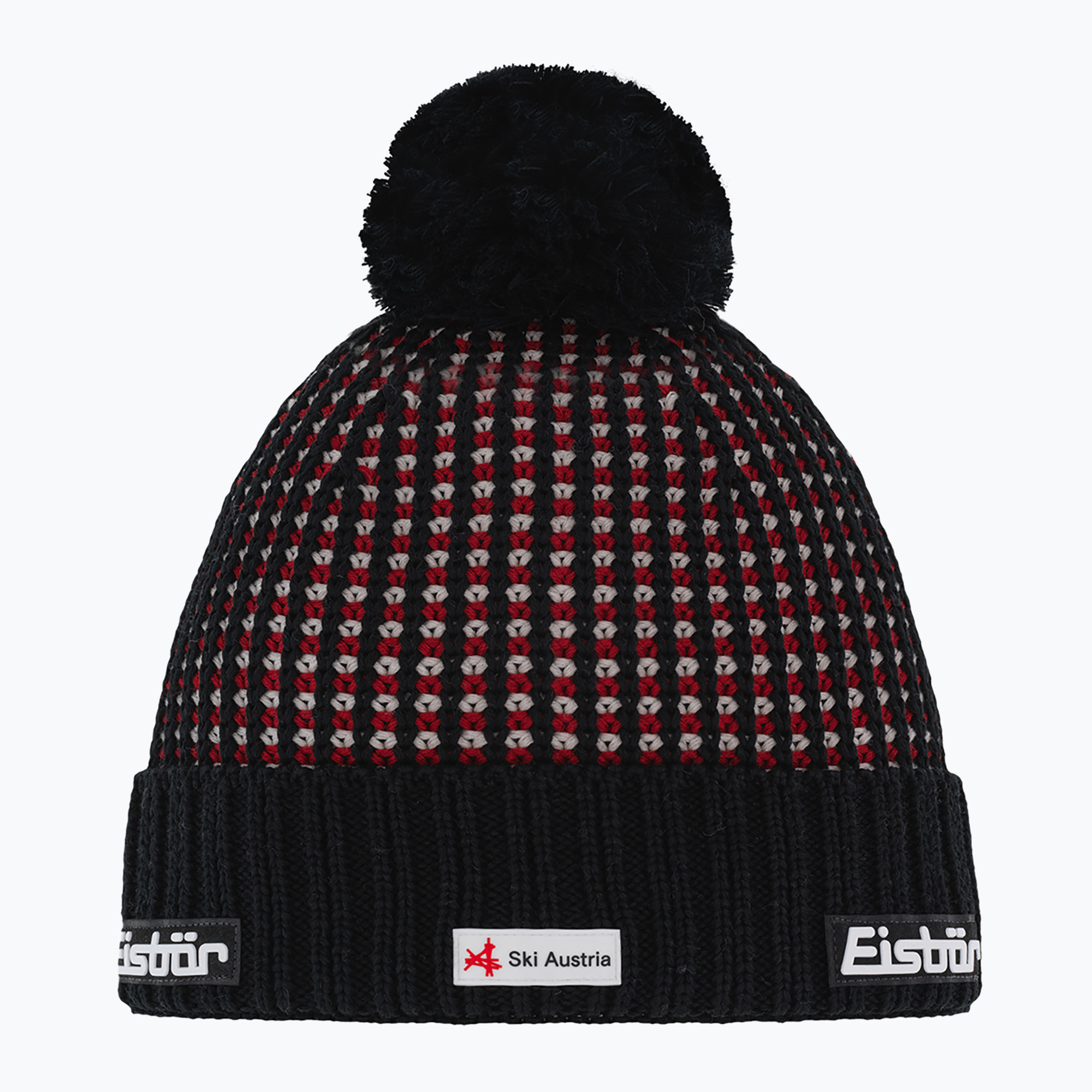 Czapka zimowa Eisbar Flow Os Pompon Rl Ska black/sandstone/burgundy 