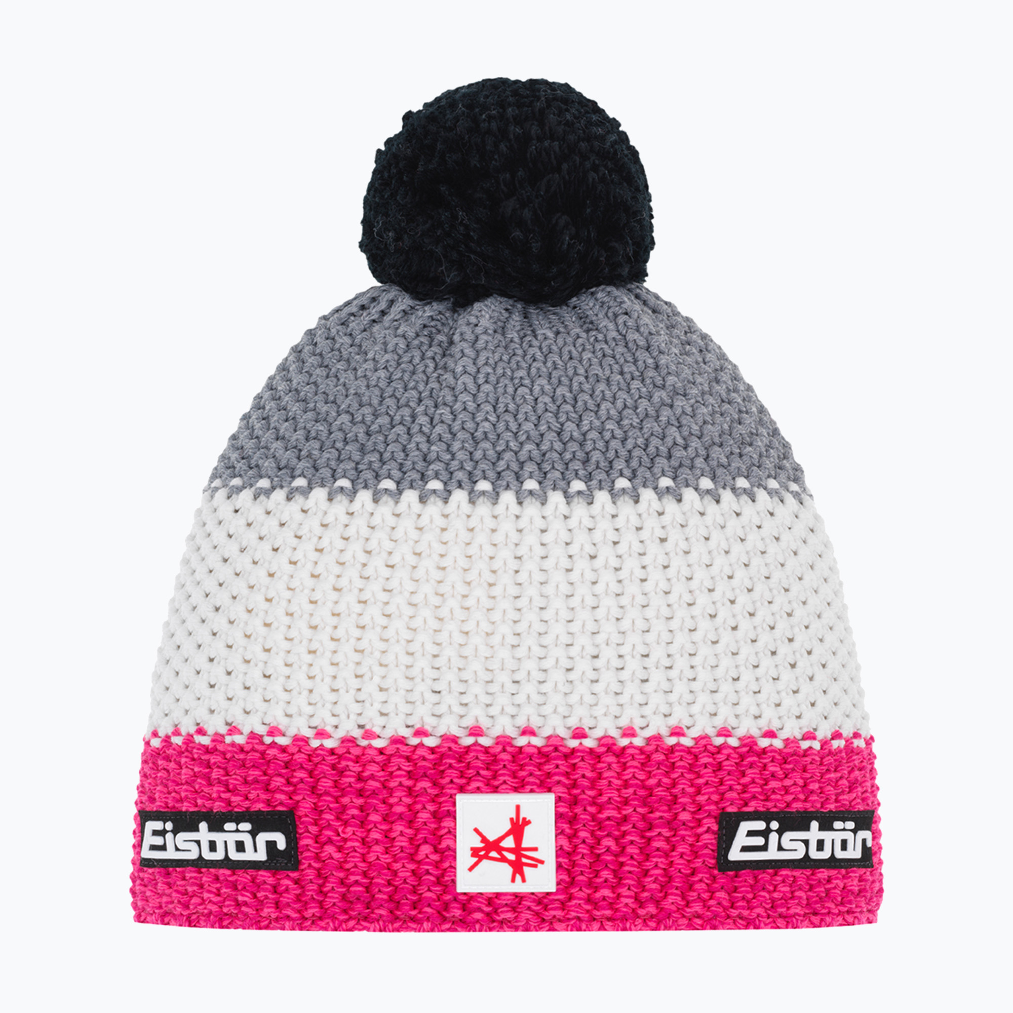 Czapka zimowa Eisbar Star Pompon SA pink meliert/white/grey 