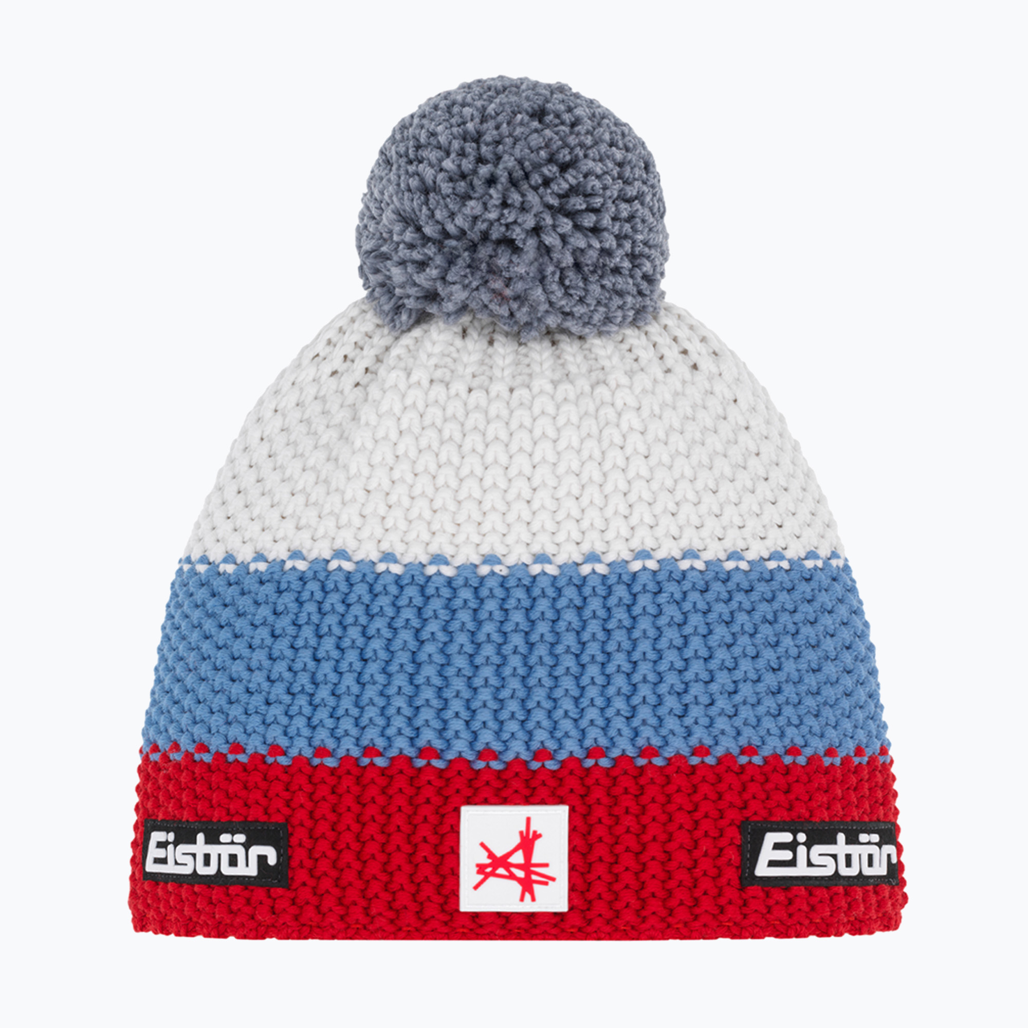 Czapka zimowa dziecięca Eisbar Stan Pompon SA ketchup/skyway/white 