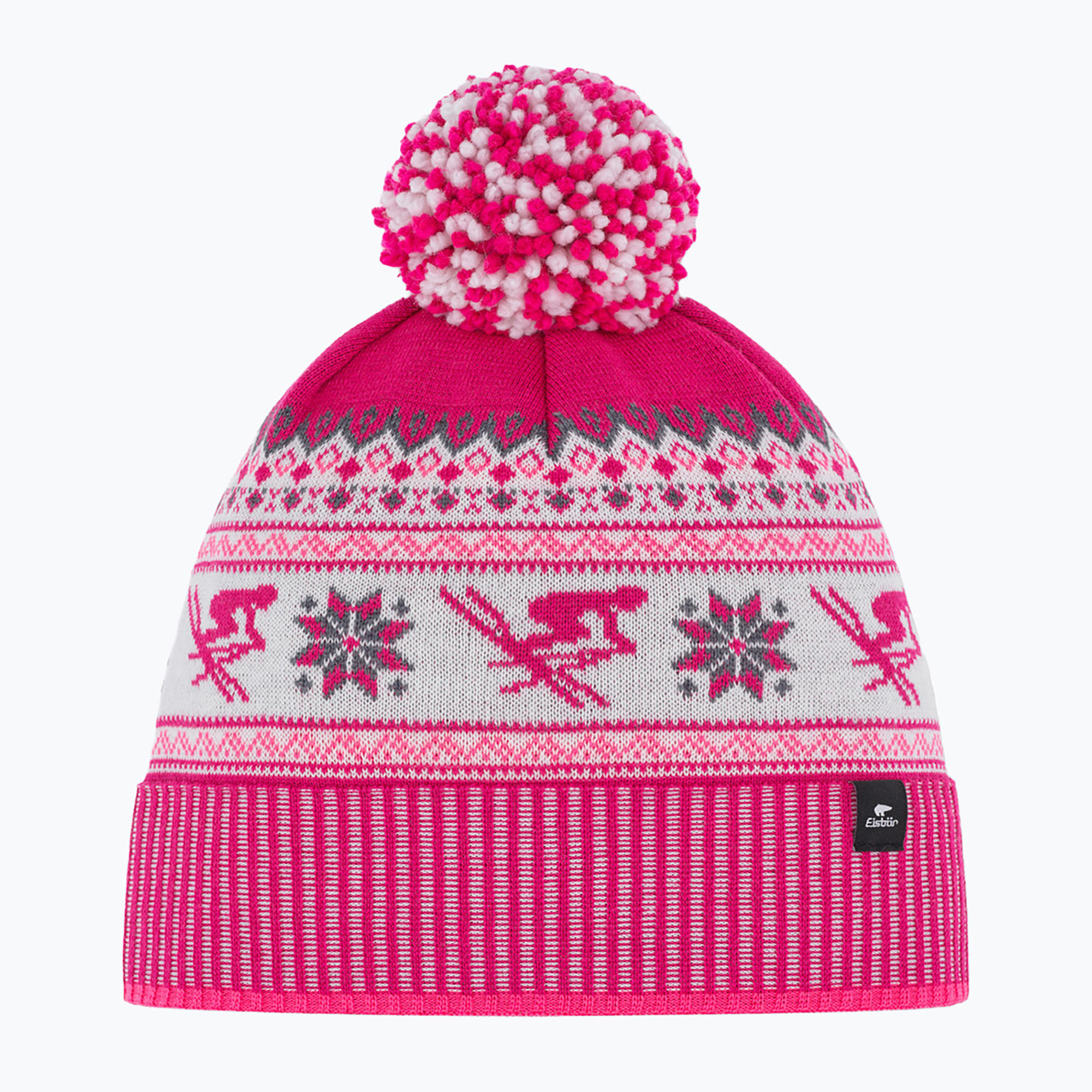 Зимна шапка Eisbar Retroski Pompon pitti pink