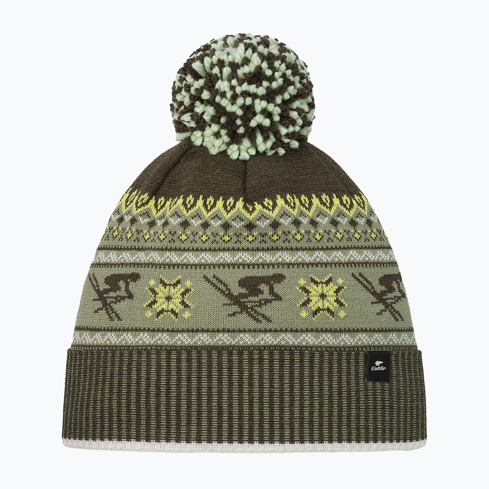 Зимна шапка Eisbar Retroski Pompon olive/khaki green