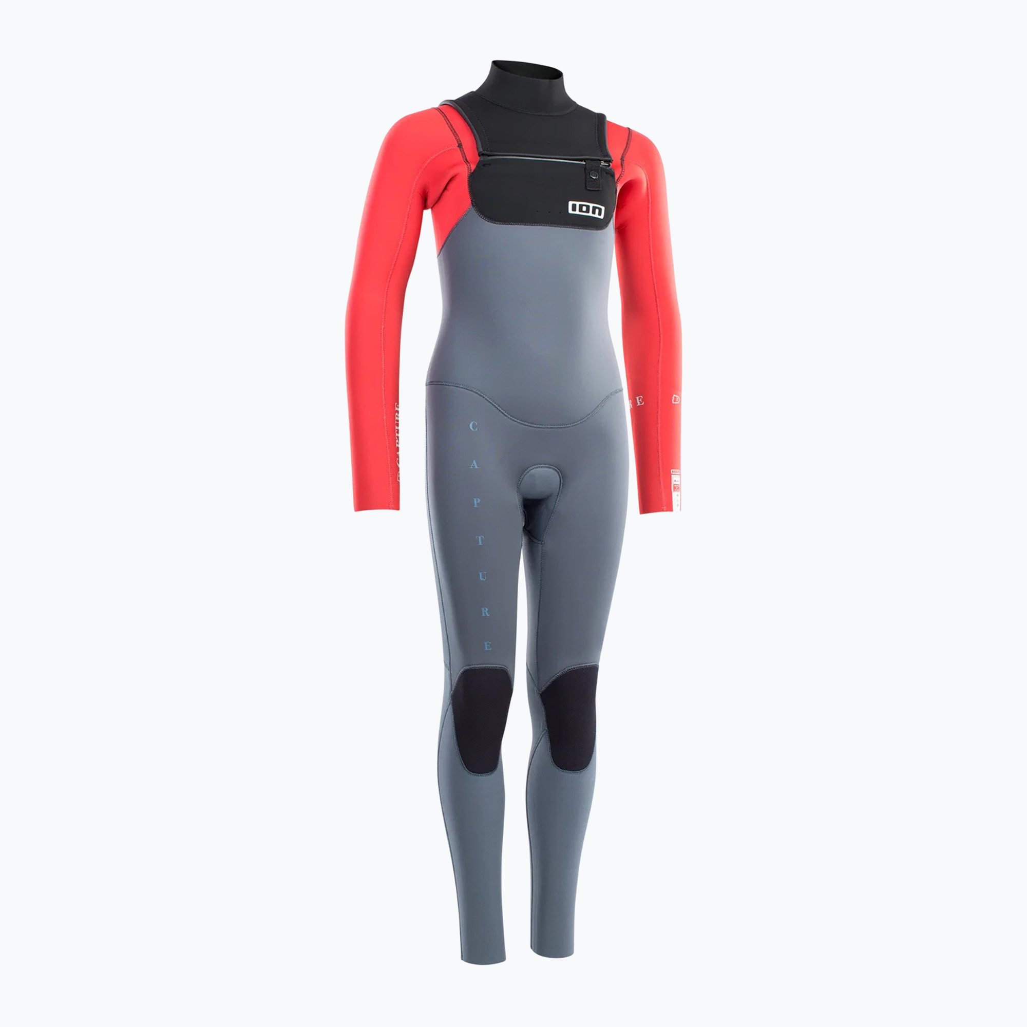 Детски неопренов костюм за плуване ION Capture 5/4 Front Zip steel blue/red