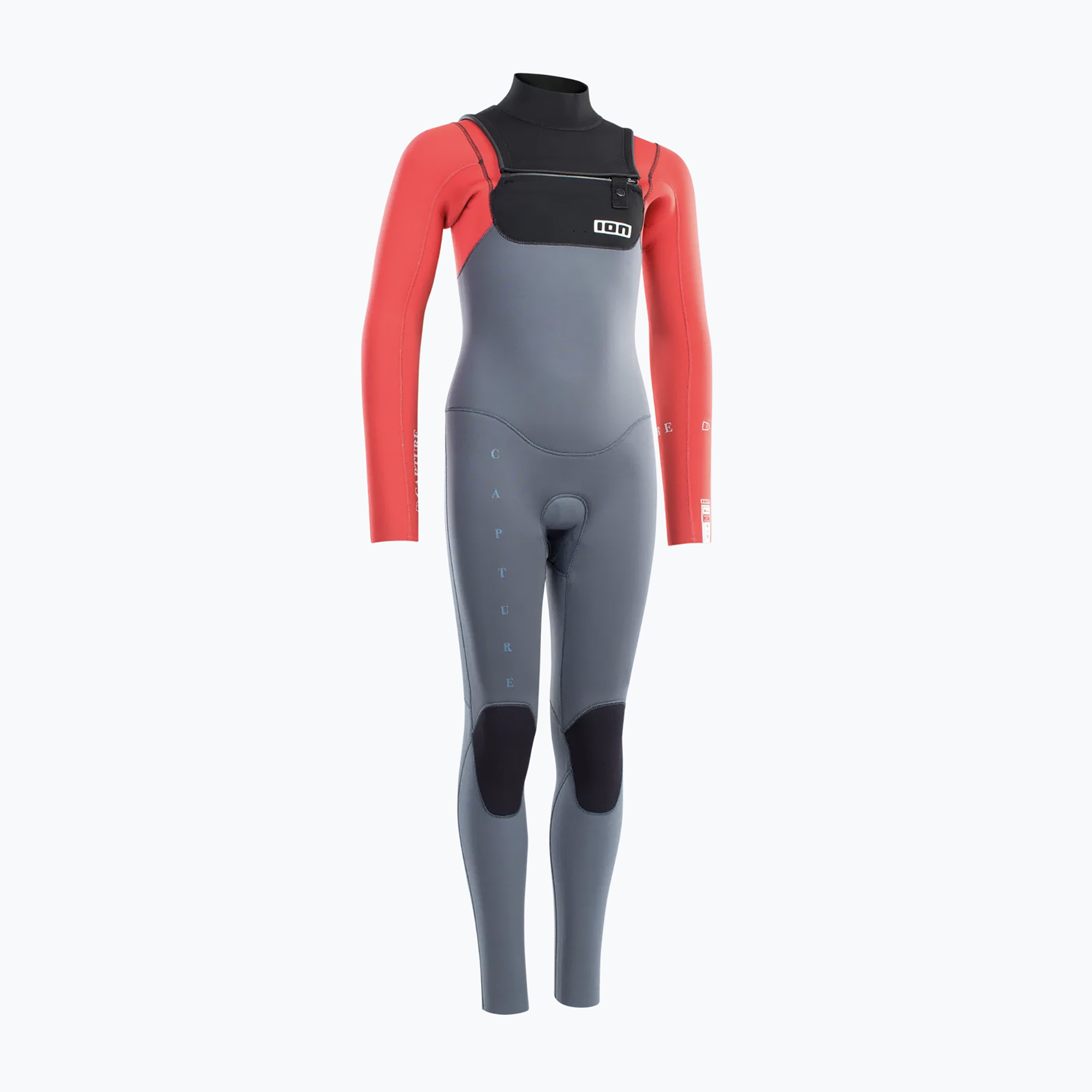 Pianka surfingowa dziecięca ION Capture 4/3 Front Zip Jr steel blue/red 