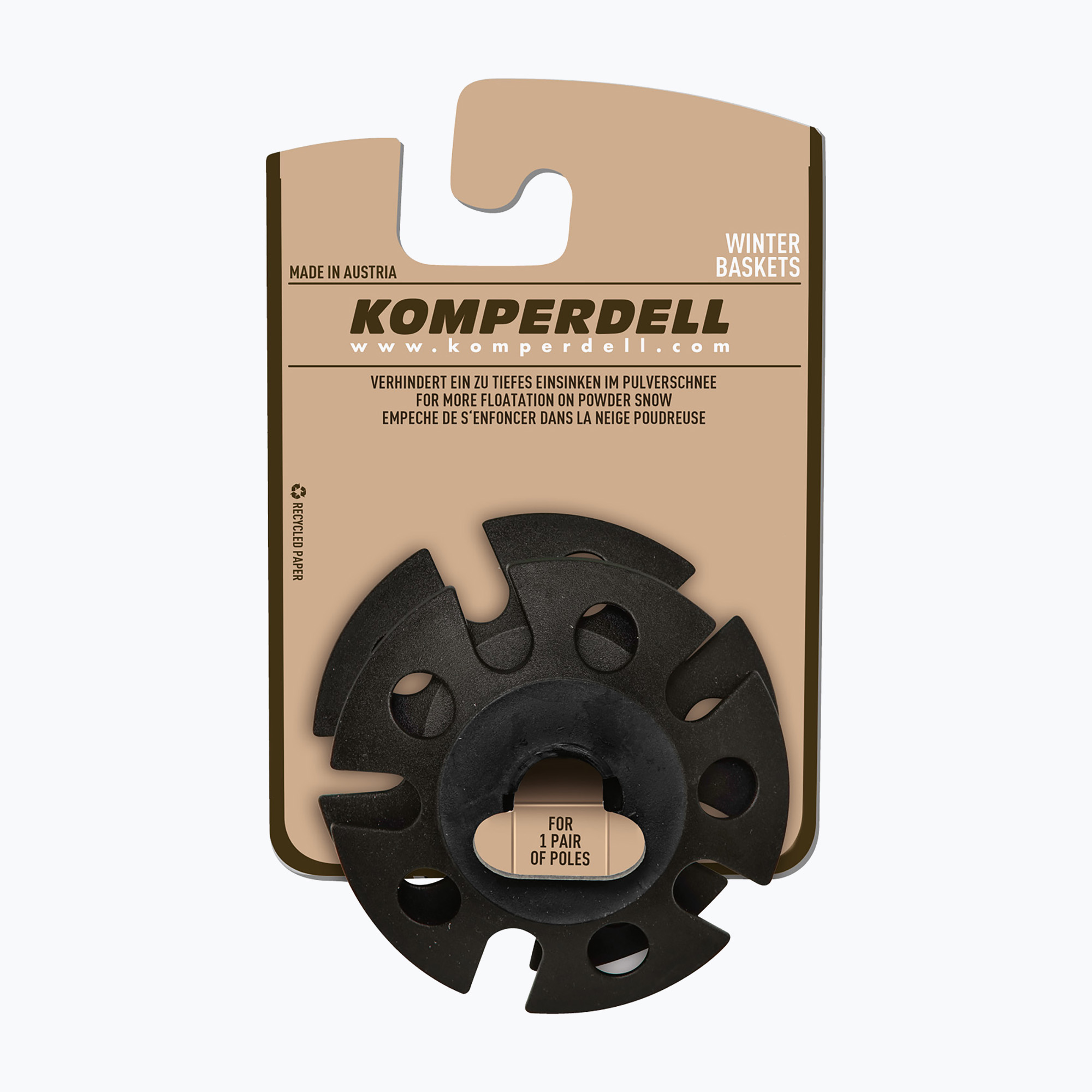 Krůžky na palice Komperdell Vario Winterteller Winter Basket black (Vario Winterteller Winter Basket 9364-925)