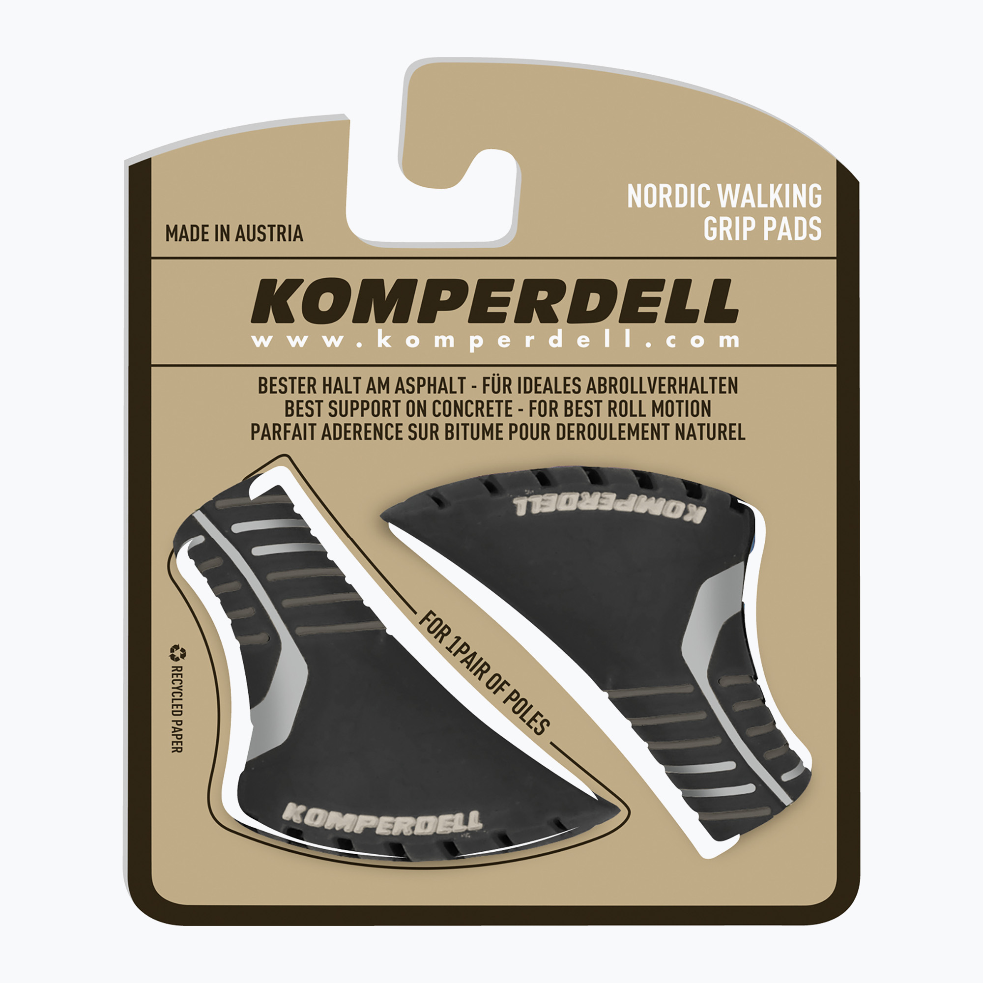 Komperdell 2-farebná vulkanizovaná podložka pre palice na nordic walking 17-23-25 (2-Color Vulcanized Pad 1007-203-25)