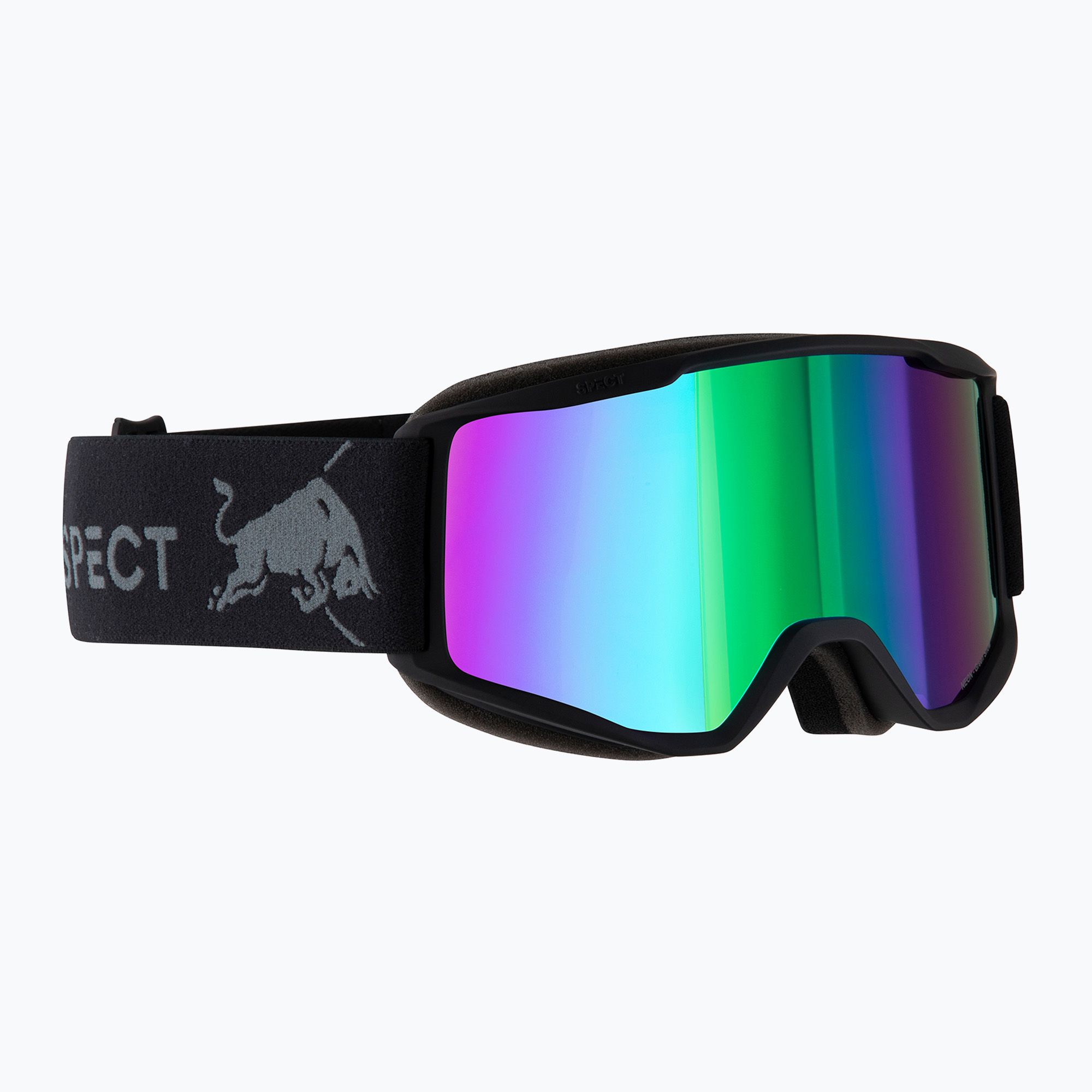 Ski goggles Red Bull Spect Neon matt black/brown with green mirror (S)