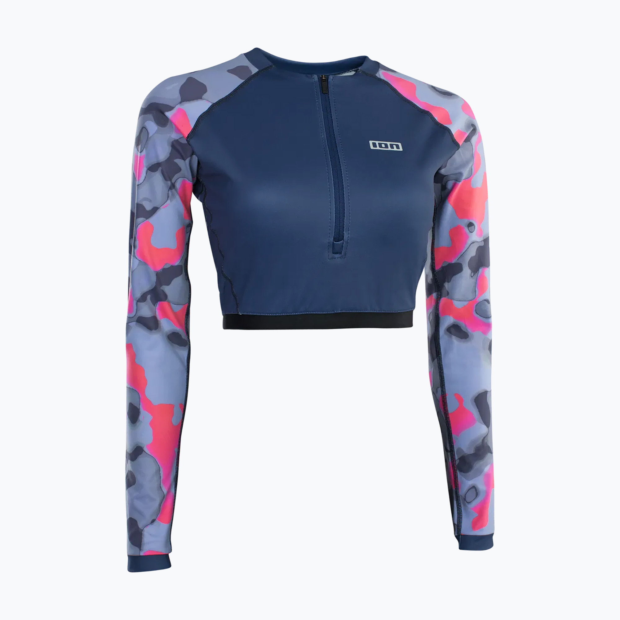 Longsleeve do pływania damski Shorty UV granatowy 