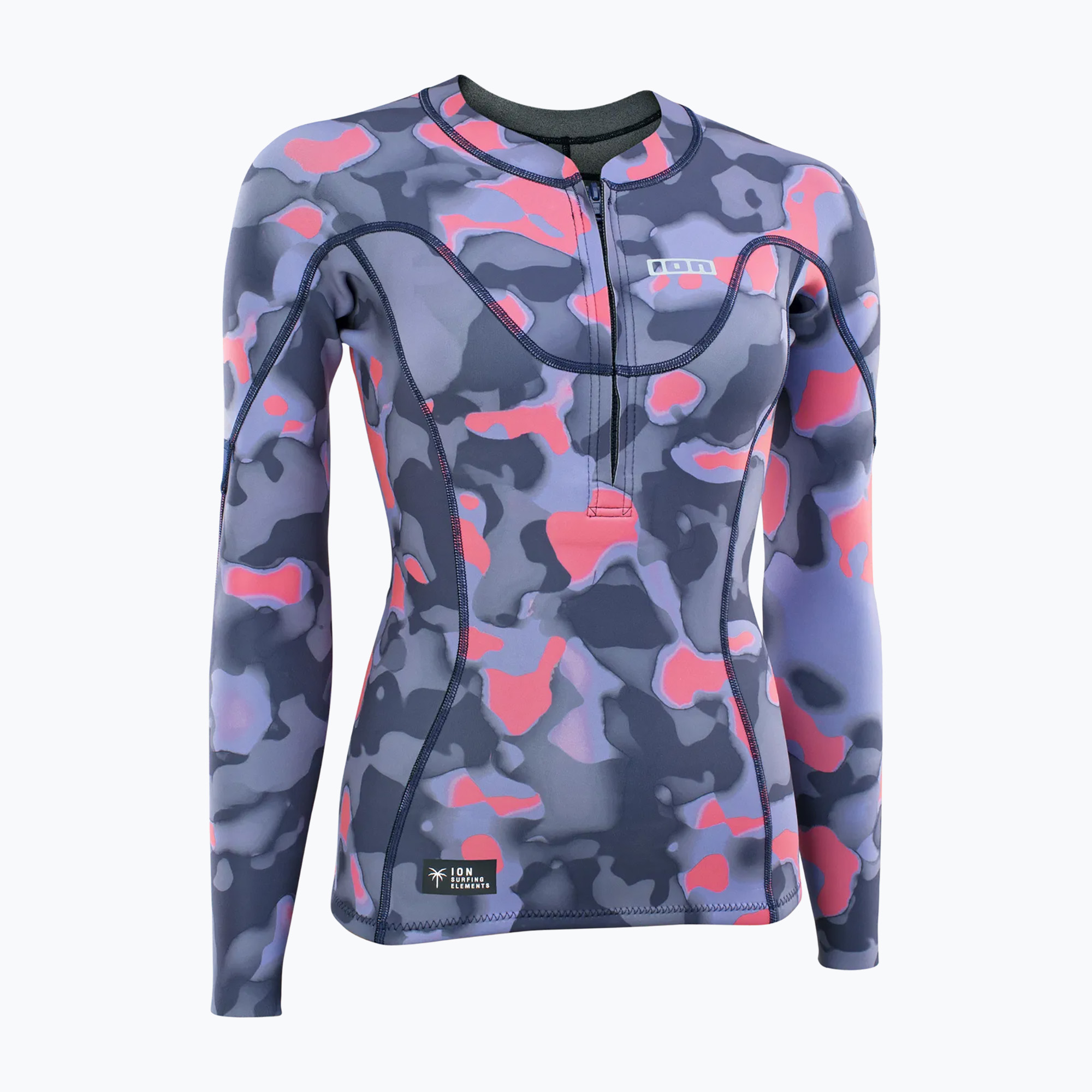 Longsleeve neoprenowy damski ION Neo Zip Top 1.5 capsule pink 