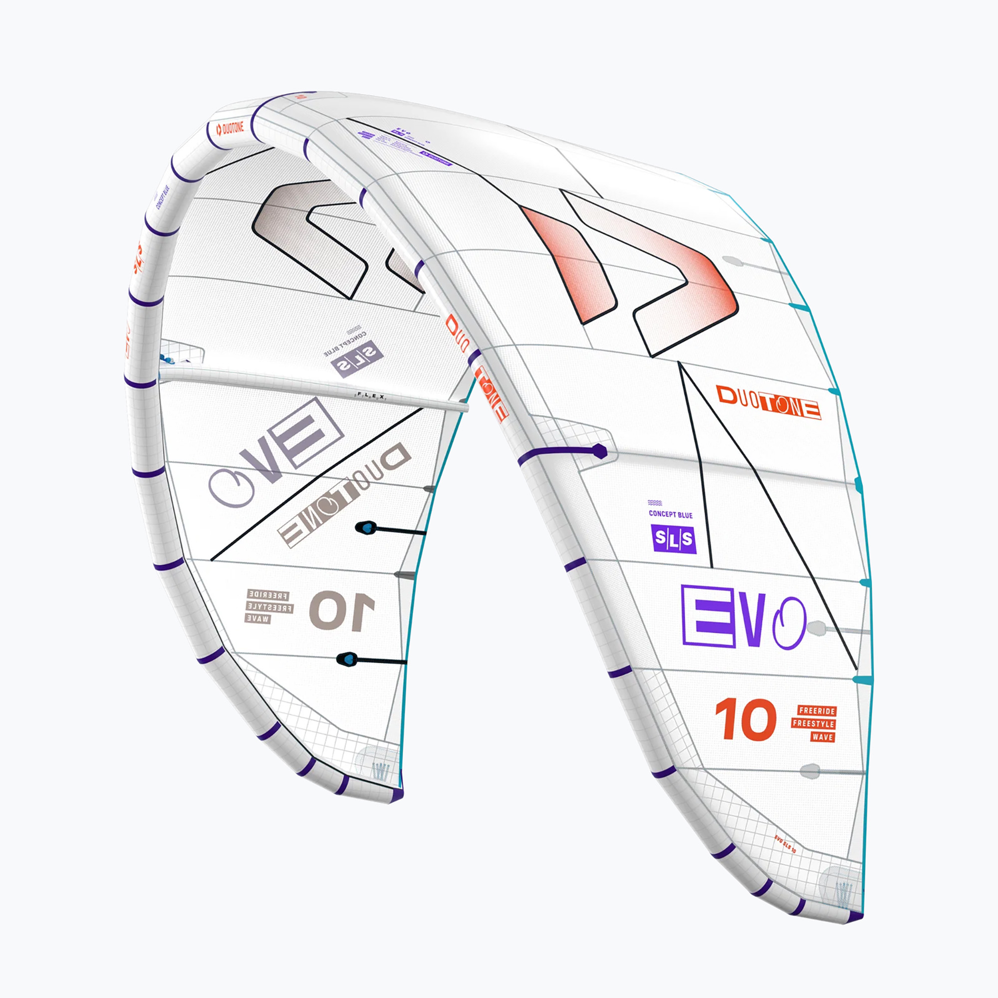 Latawiec kitesurfingowy Duotone Evo SLS Concept Blue undyed