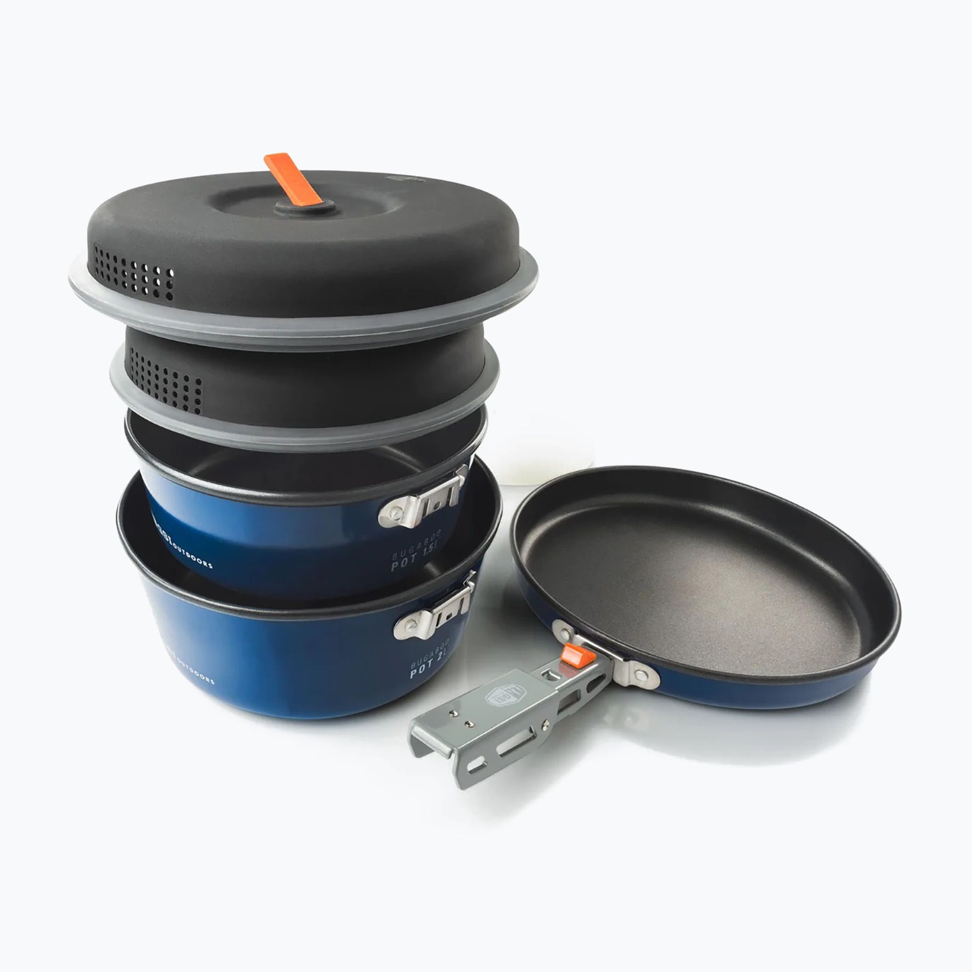 Zestaw naczyń turystycznych GSI Outdoors Bugaboo Ceramic Base Camper Small blue 