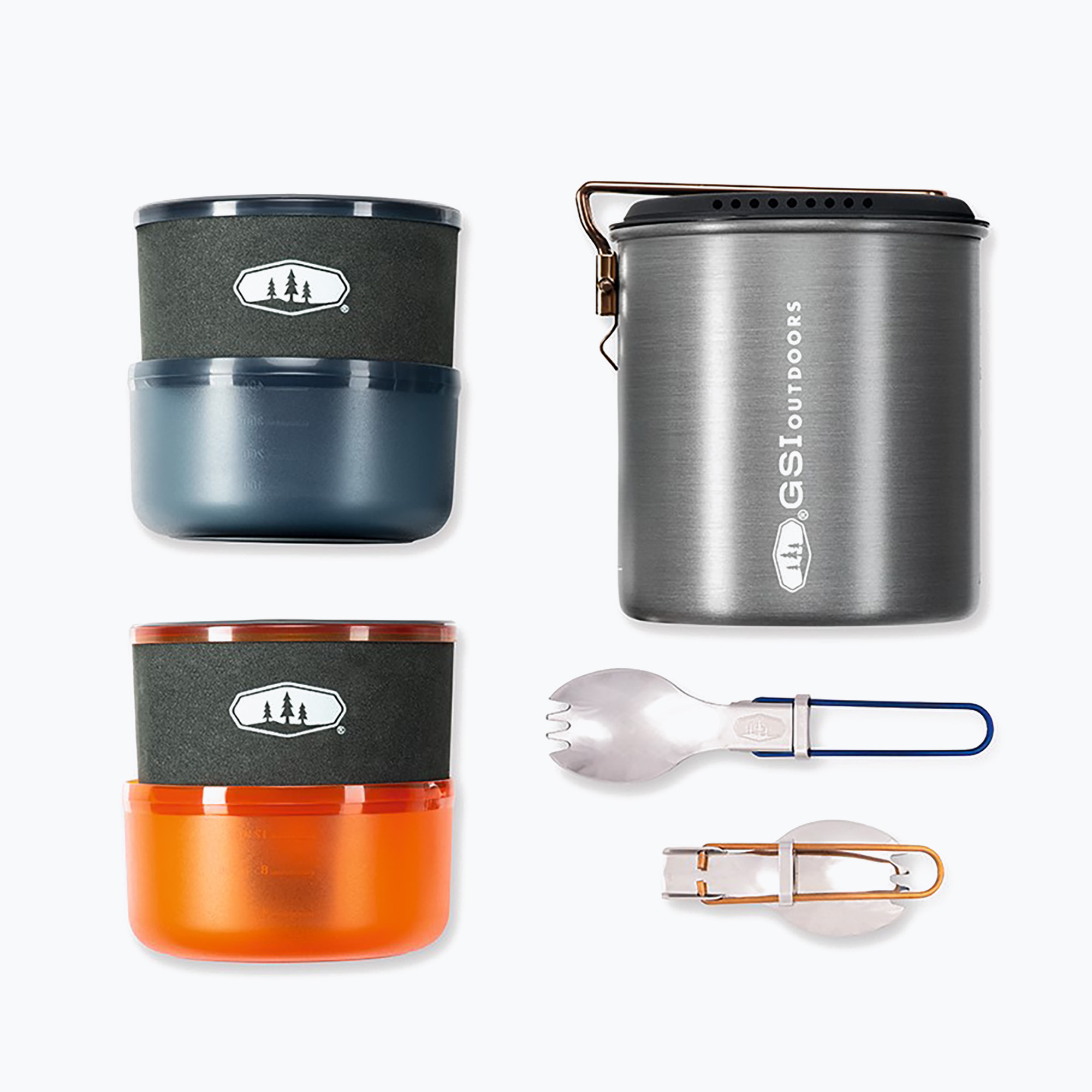 Zestaw naczyń GSI Outdoors Halulite Microdualist anodized 