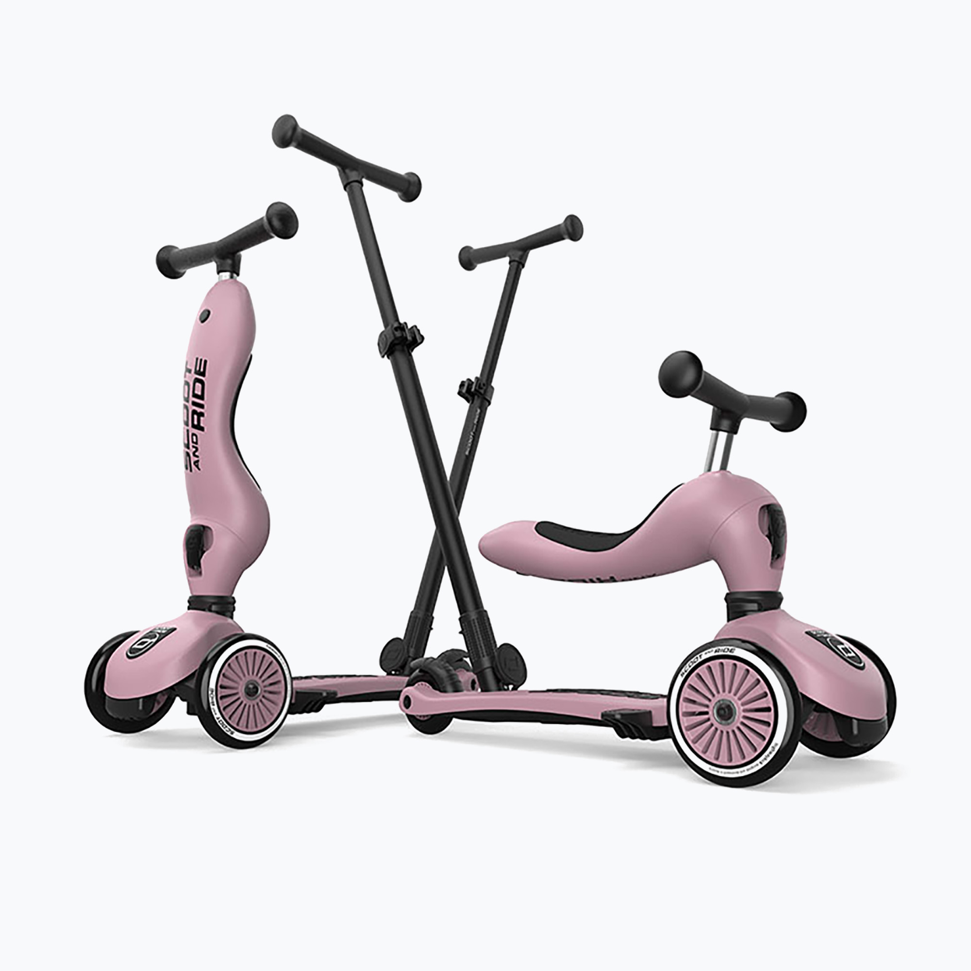 Hulajnoga trójkołowa dziecięca Scoot & Ride Highwaykick 1 Push And Go wildberry 