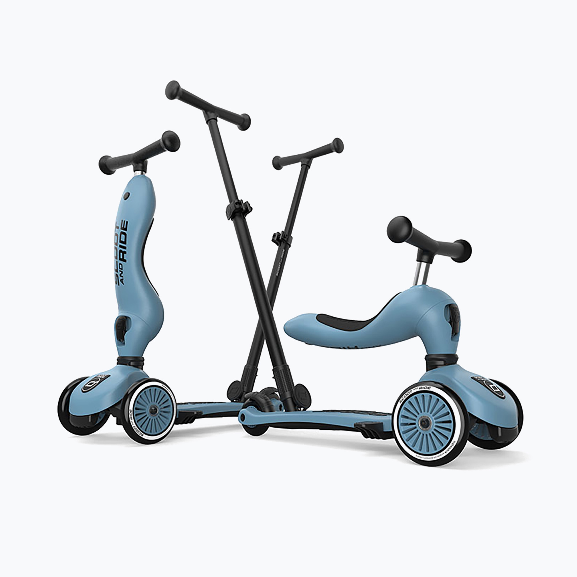 Hulajnoga trójkołowa dziecięca Scoot & Ride Highwaykick 1 Push And Go steel 