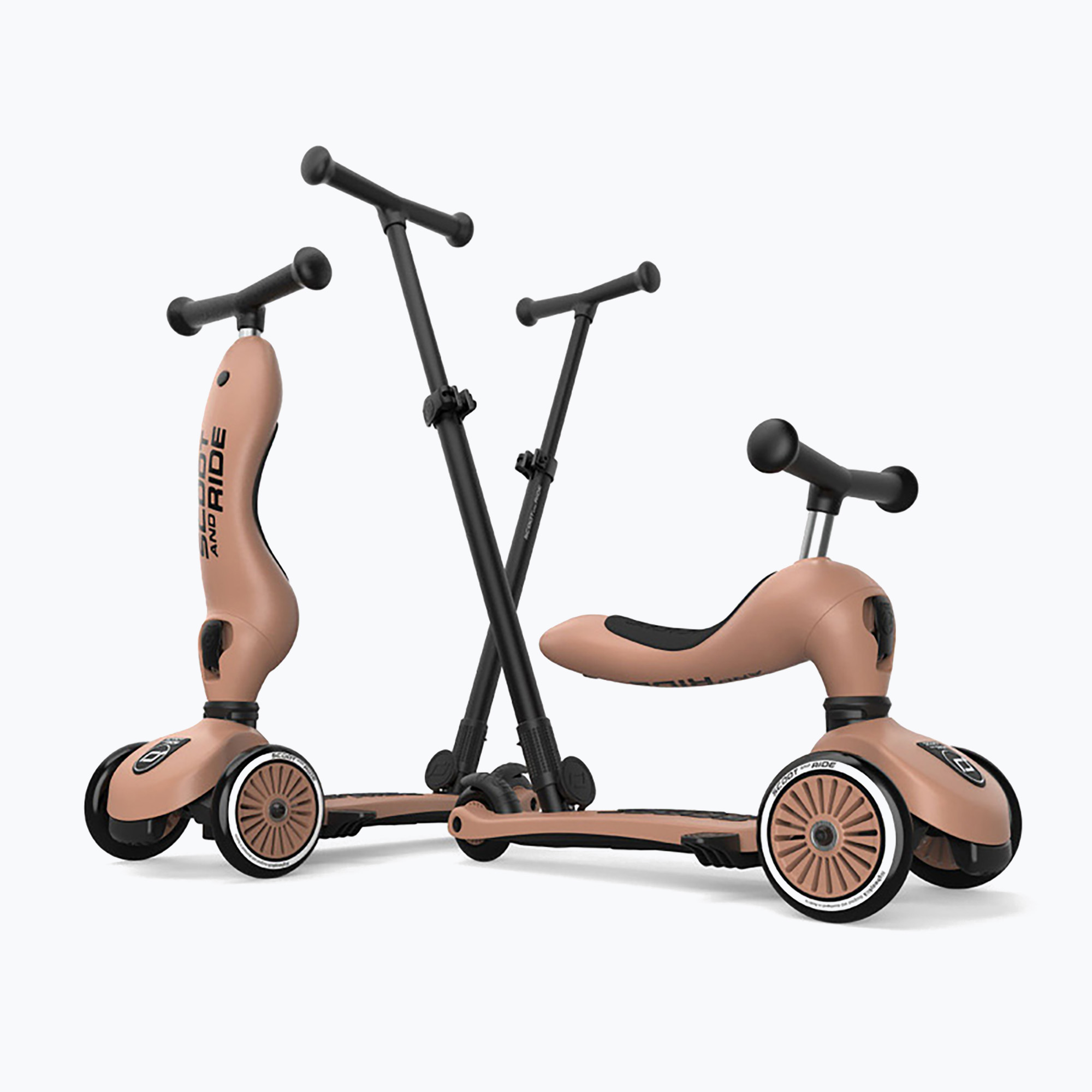 Hulajnoga trójkołowa dziecięca Scoot & Ride Highwaykick 1 Push And Go mocha 
