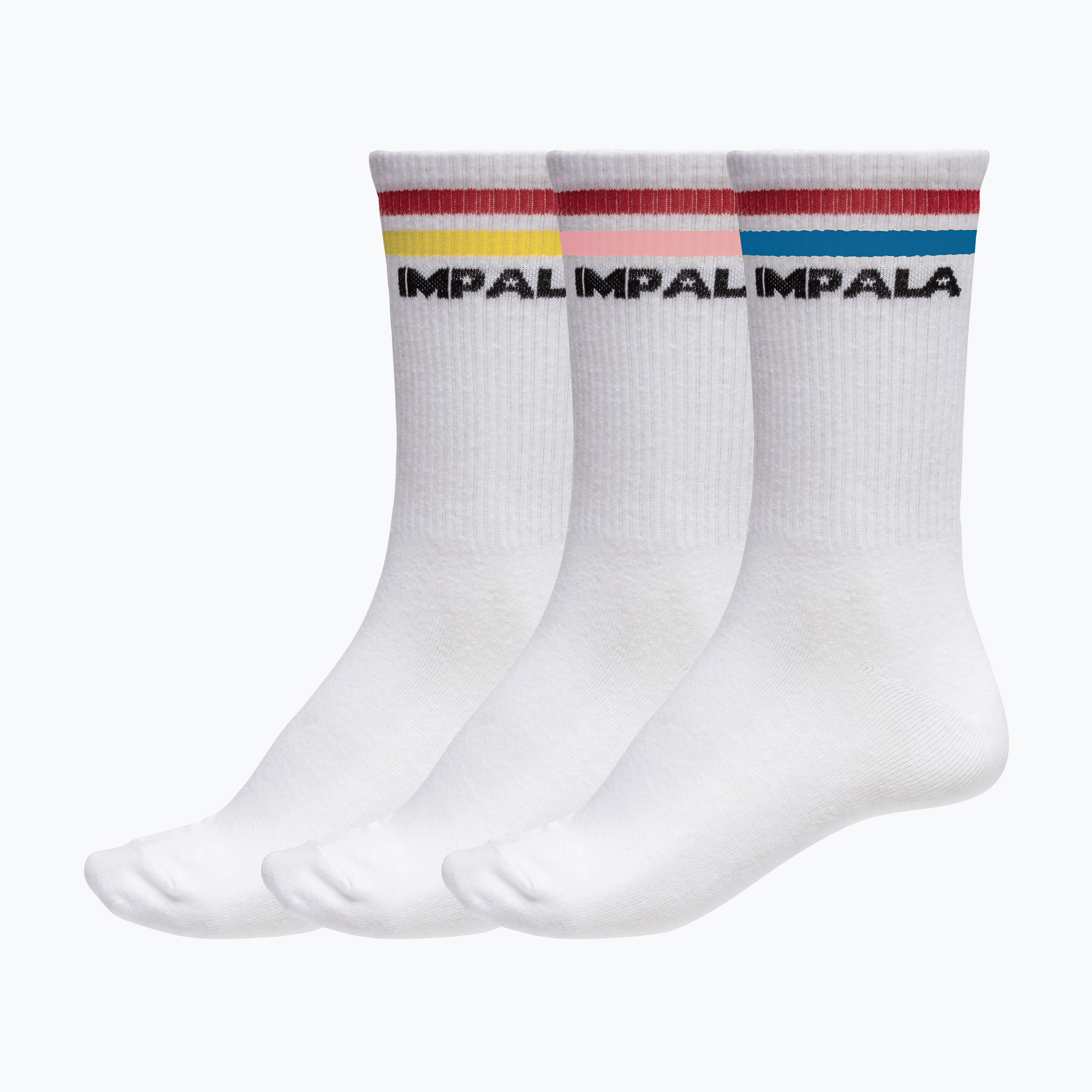 Дамски чорапи IMPALA Stripe 3 чифта бели