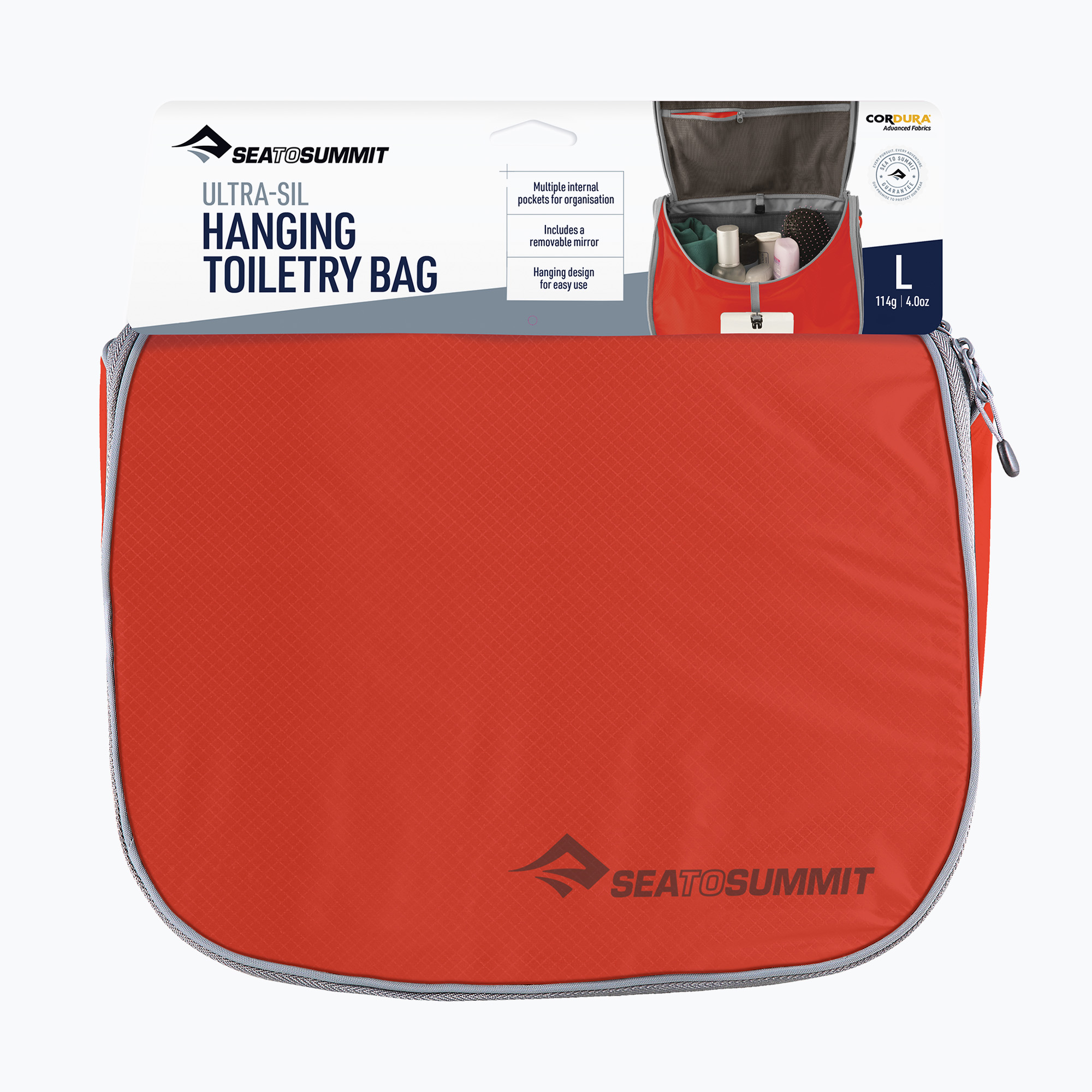 Kosmetyczka Sea to Summit Ultra-Sil Hanging Toiletry Bag spicy orange 