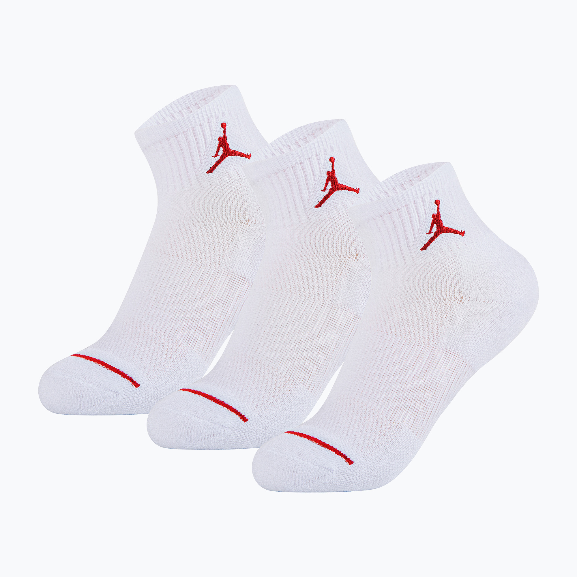 Детски чорапи Nike Air Jordan Jumpman Quarter 3 чифта white