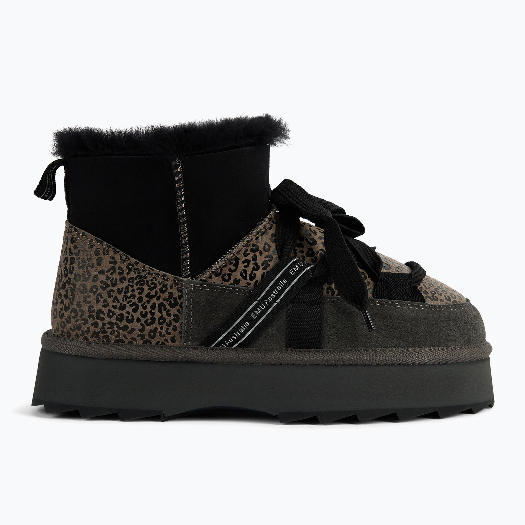 Дамски ботуши за сняг EMU Australia Blurred Micro Patchwork Leo charcoal