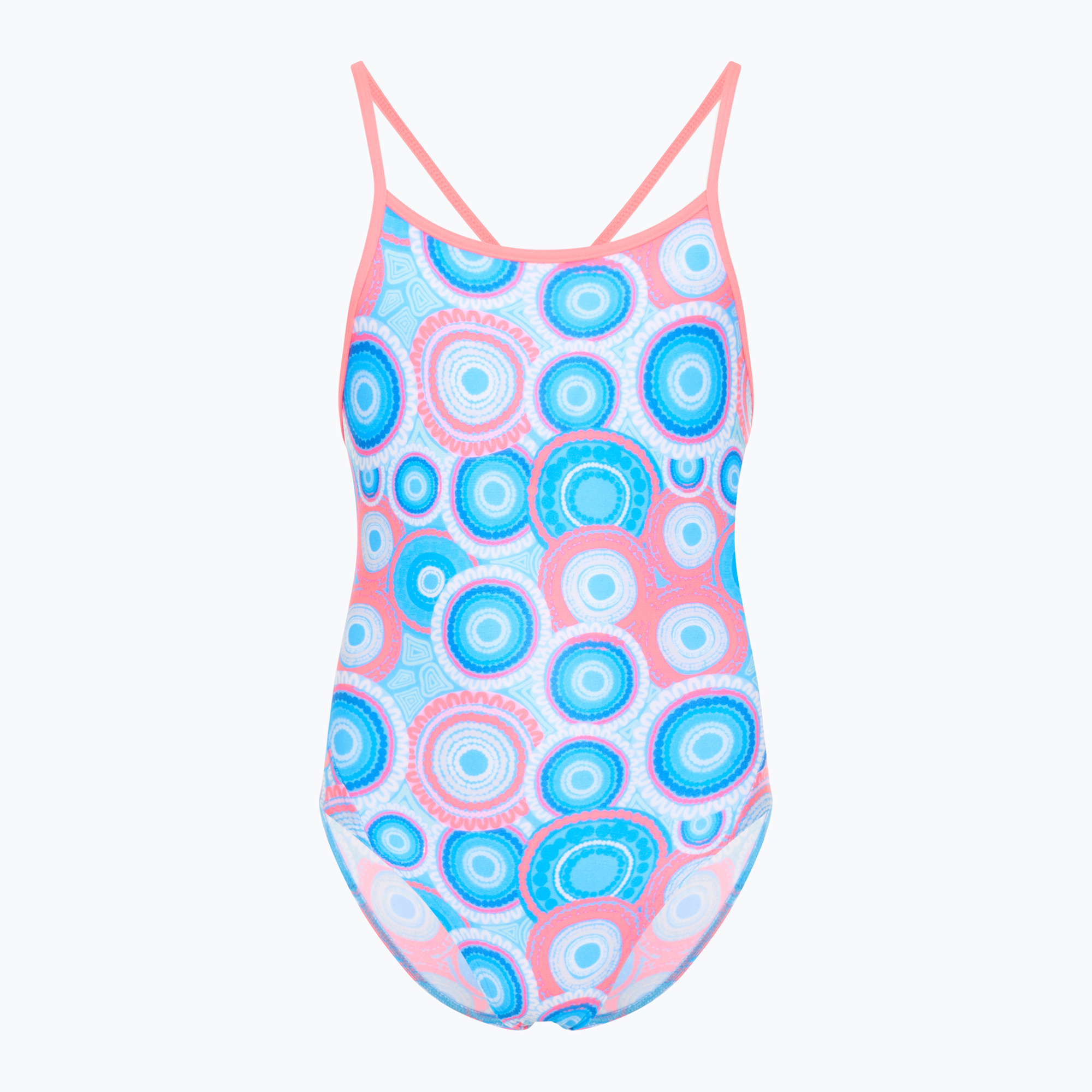 Детски бански костюм от една част Funkita Diamond Back One Piece bundjalung blue