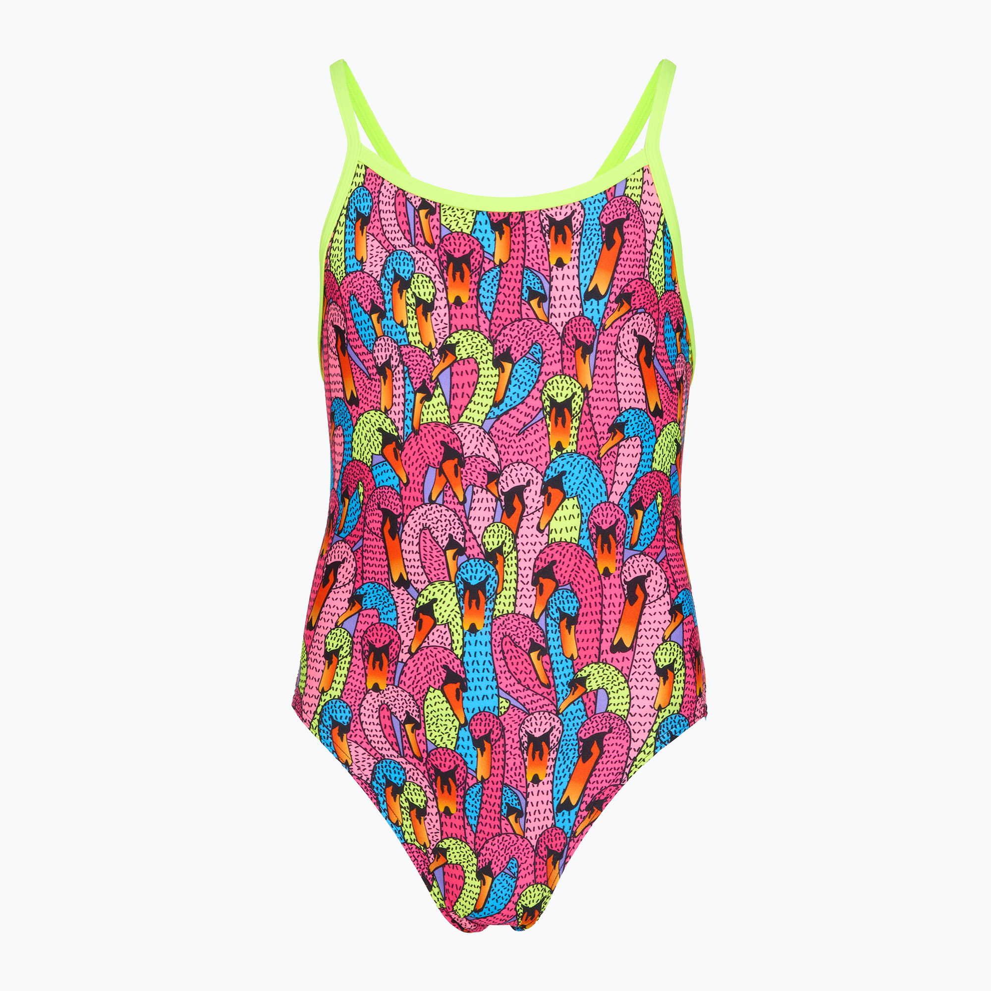 Детски цял бански костюм Funkita Single Strap One Piece swan city