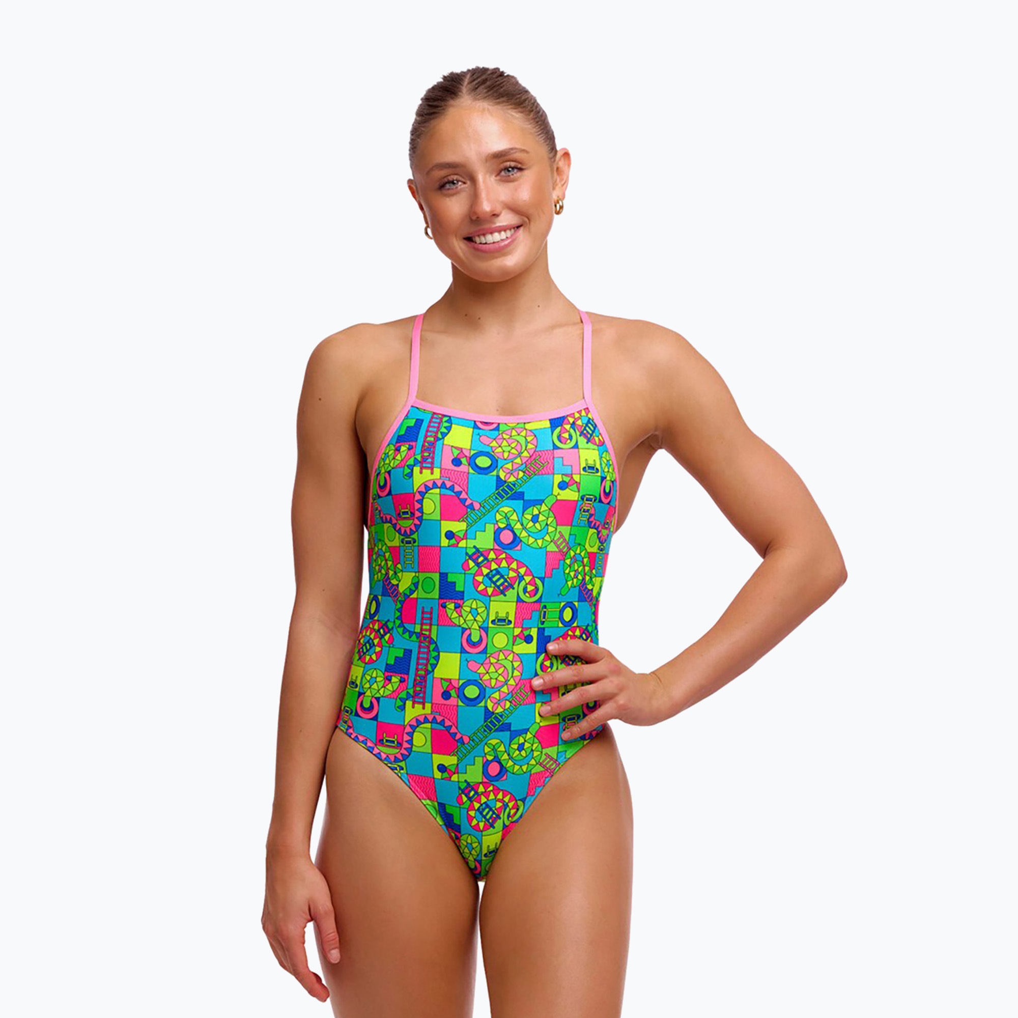 Дамски цял бански костюм  Funkita Tie Me Tight One piece lakes & saddles