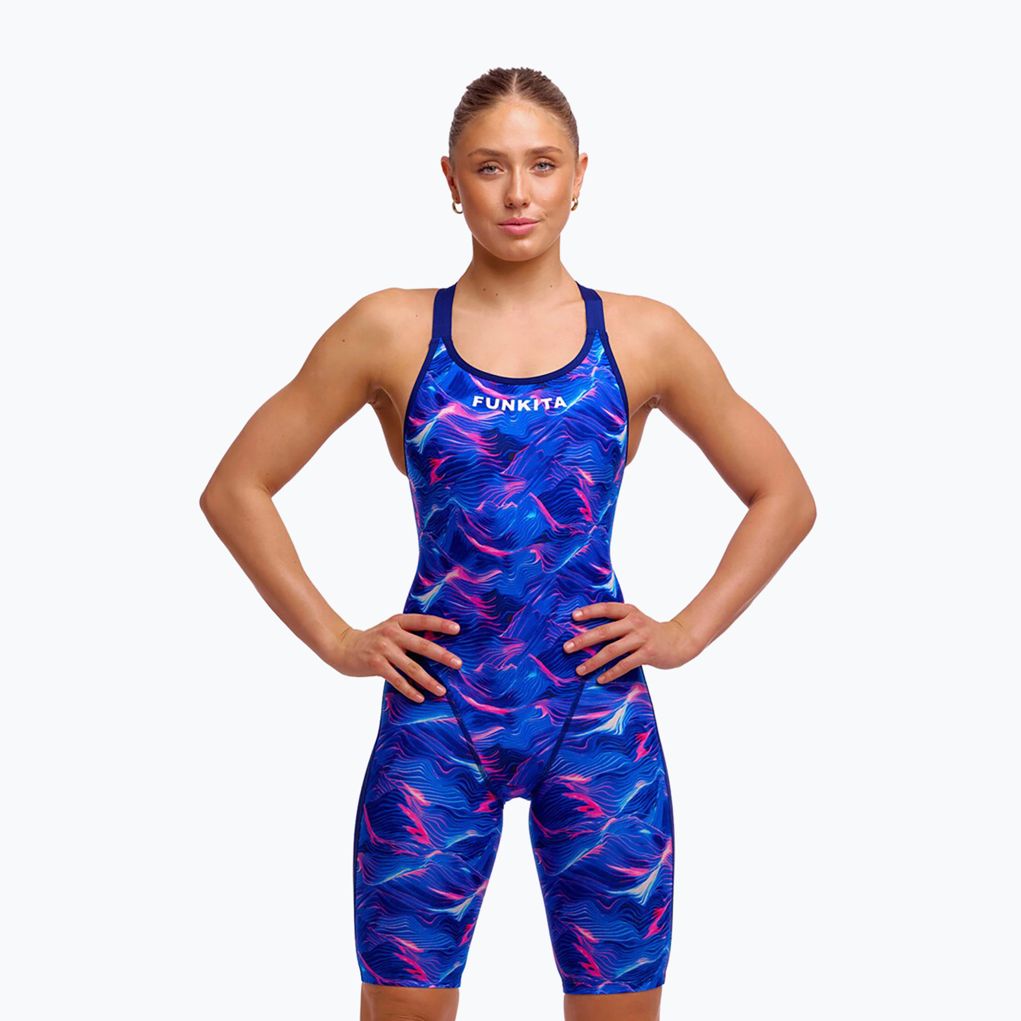 Дамски цял бански костюм  Funkita Fast Legs One piece rising tide