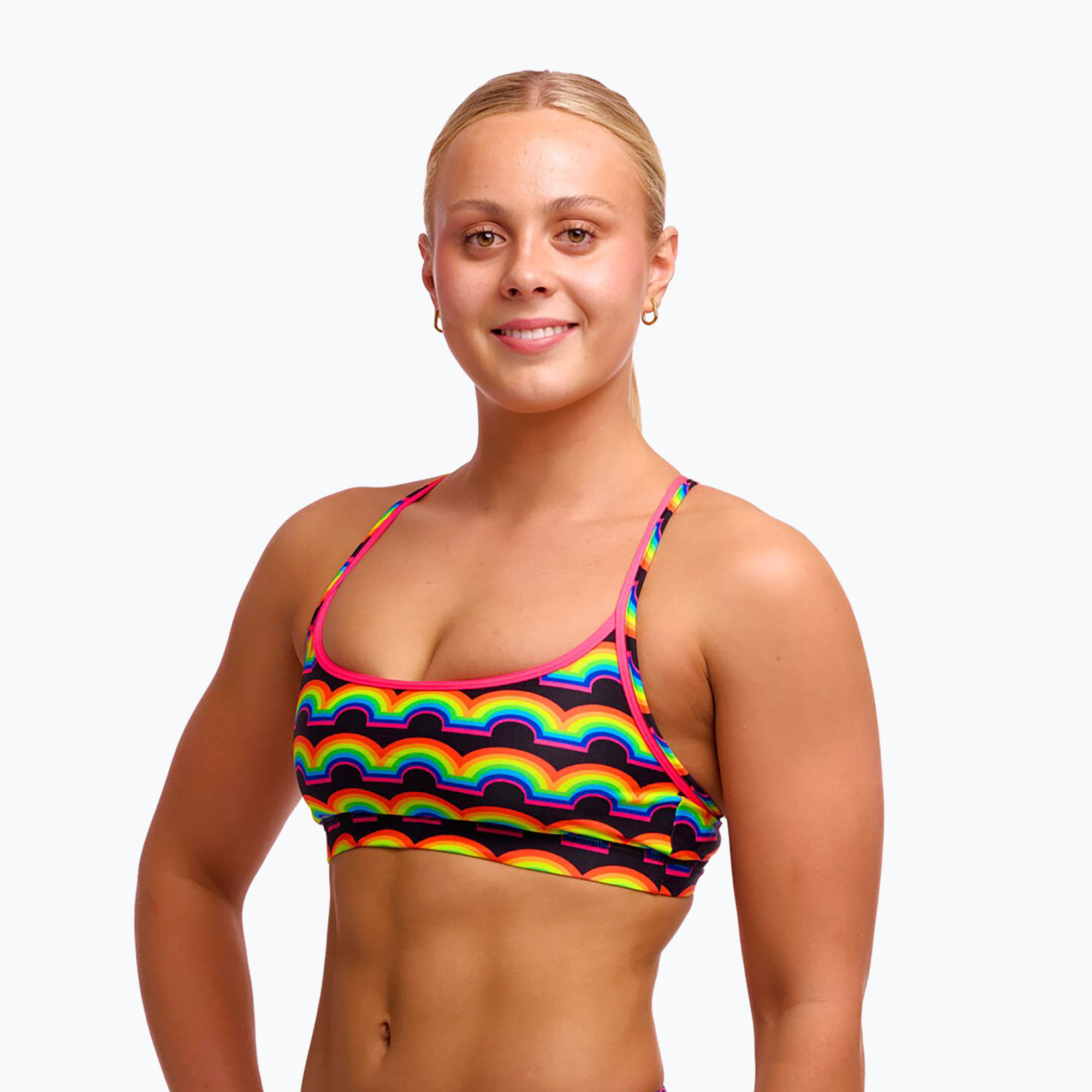 Горнище на бански костюм Funkita Sports Top rainbowie