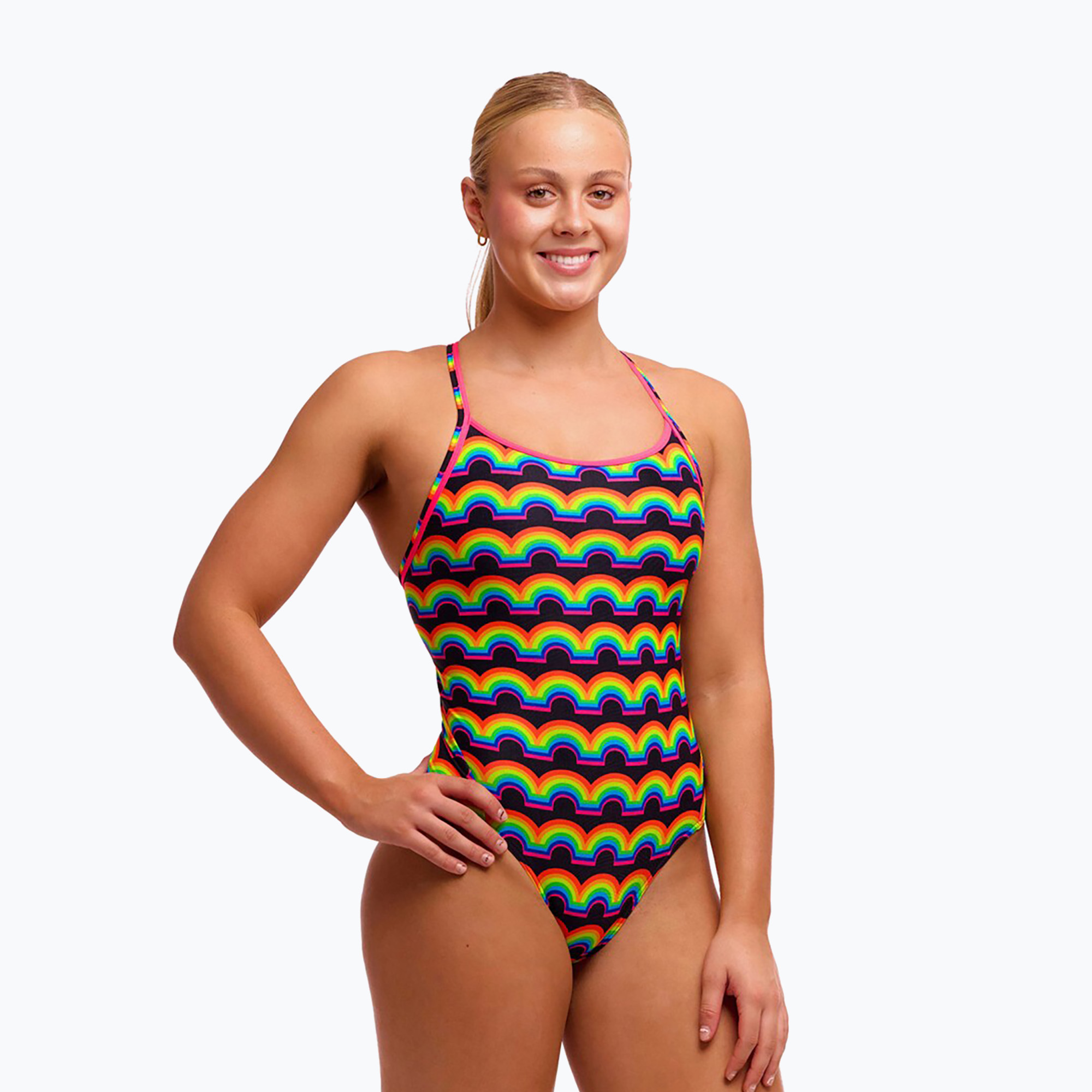 Дамски цял бански костюм  Funkita Diamond Secure One piece rainbowie