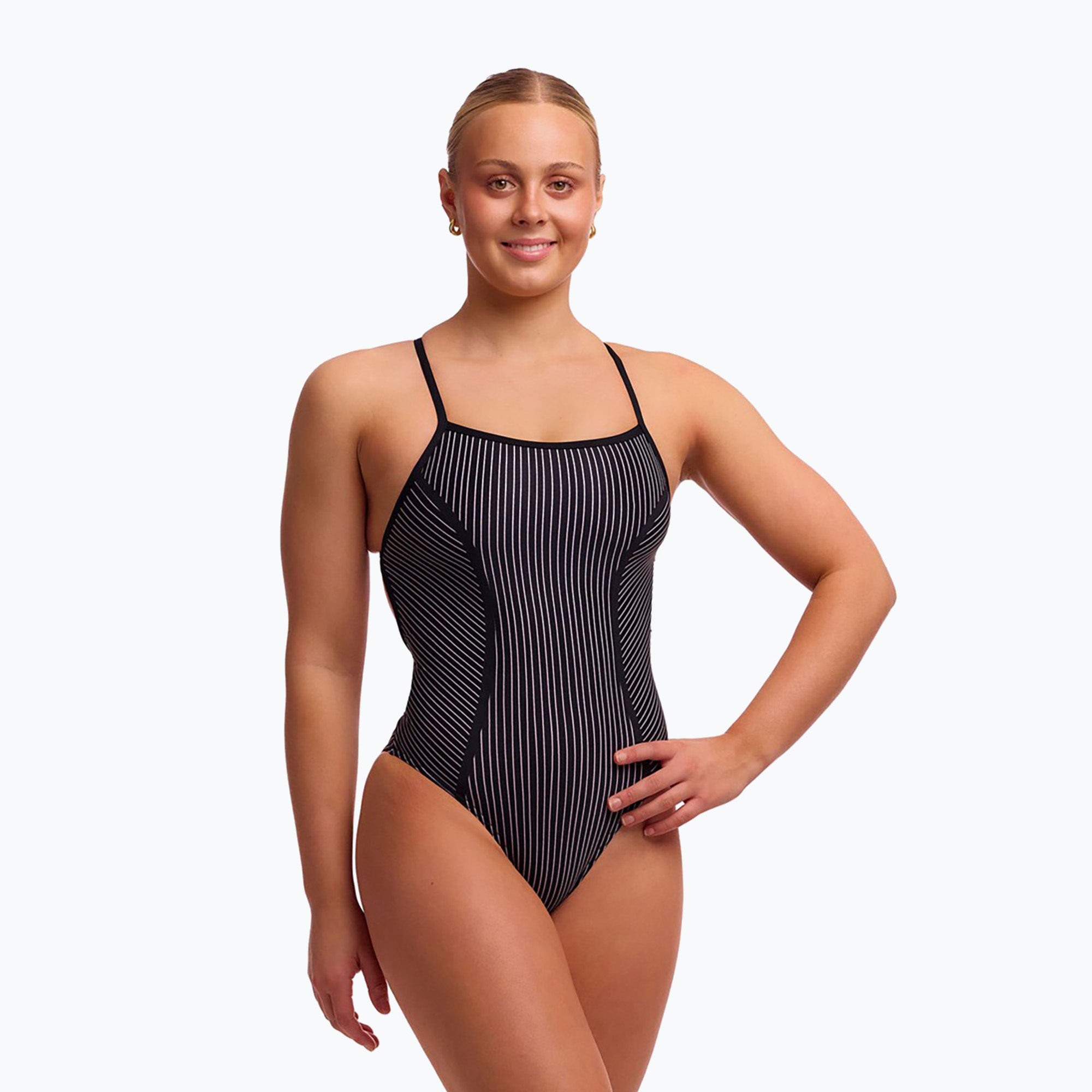 Дамски цял костюм за плуване Funkita Bond Girl One pieces pin stripe