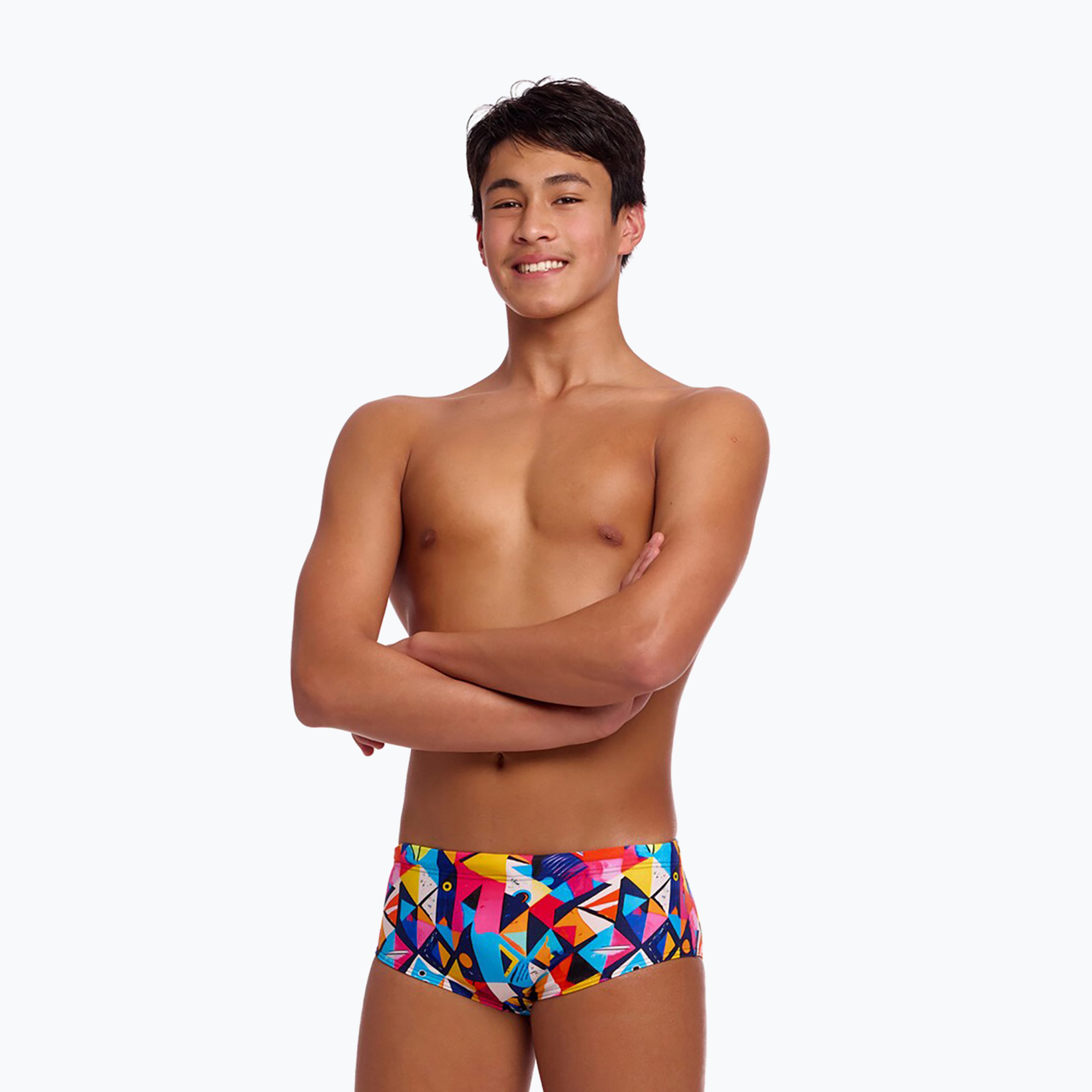 Детски плувни боксерки Funky Trunks Sidewinder Trunks broken blox