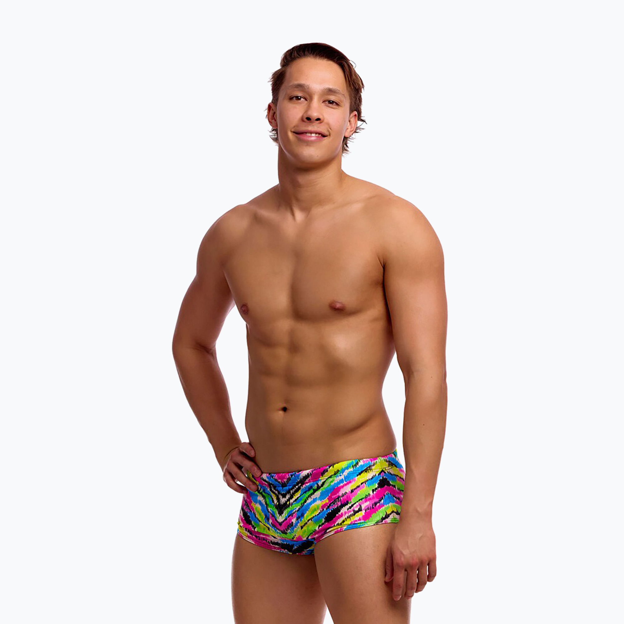 Boxeri de înot pentru bărbați Funky Trunks Sidewinder Trunks happy hide
