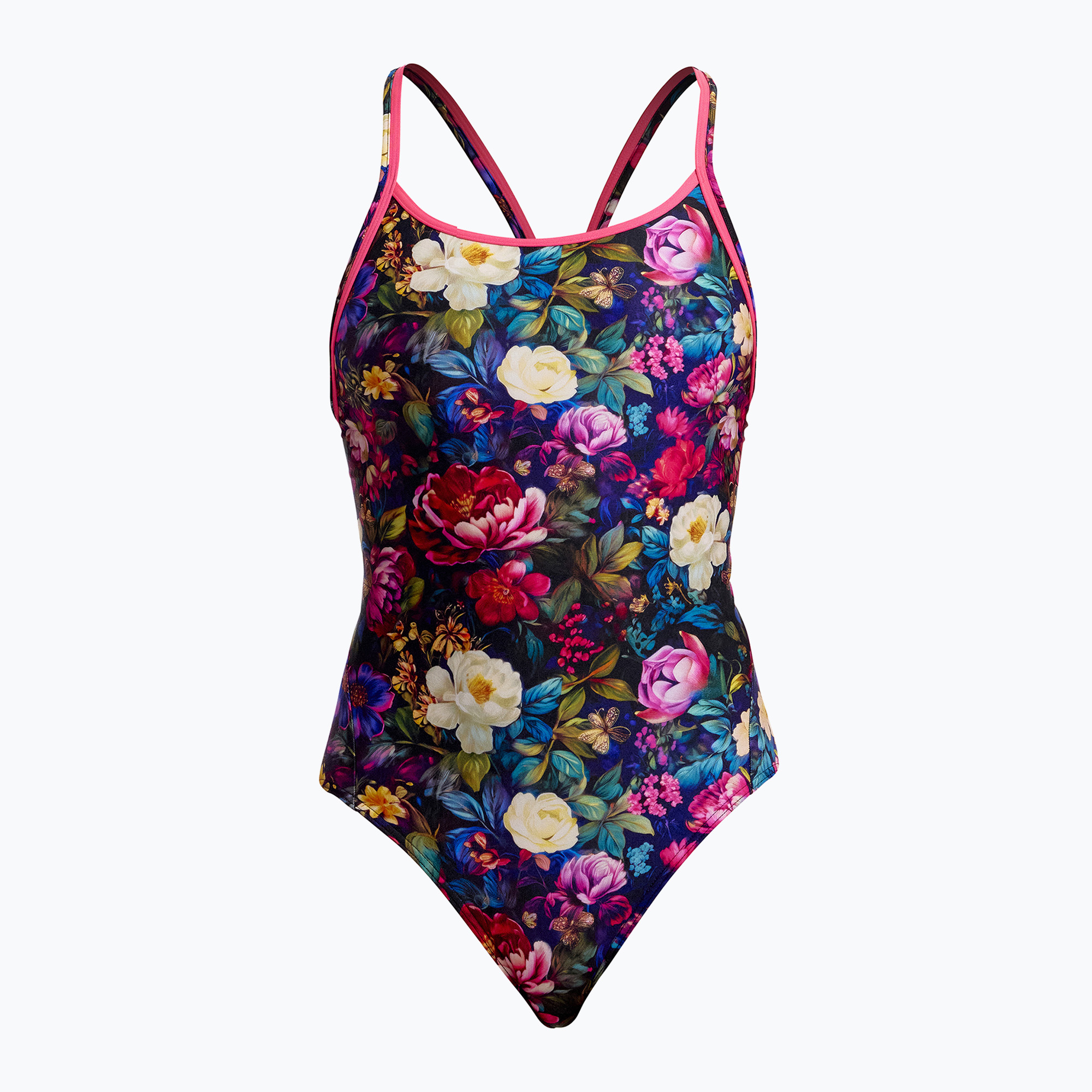 Дамски цял костюм за плуване Funkita Diamond Back One Piece bed of roses