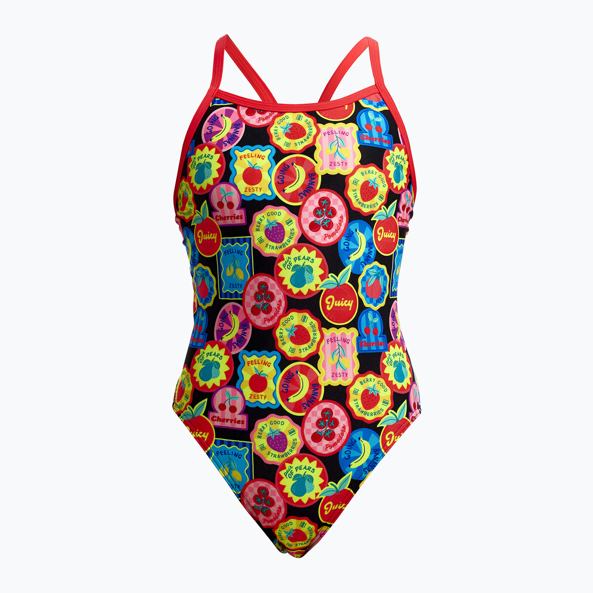 Детски цял бански костюм Funkita Single Strap One Piece berry good