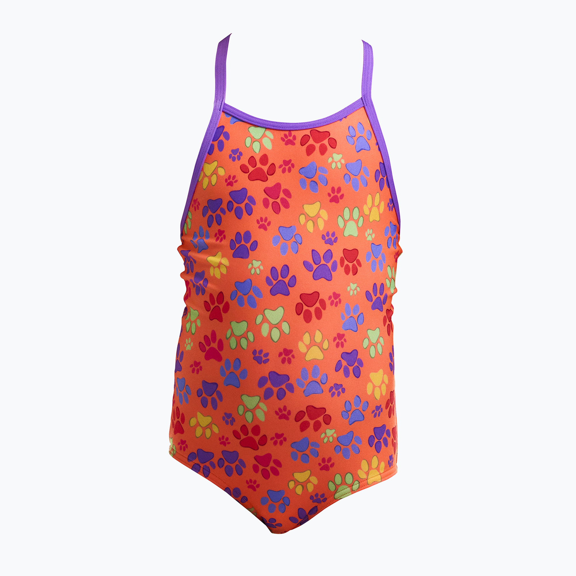 Детски цял бански костюм Funkita Printed One Piece paw paw