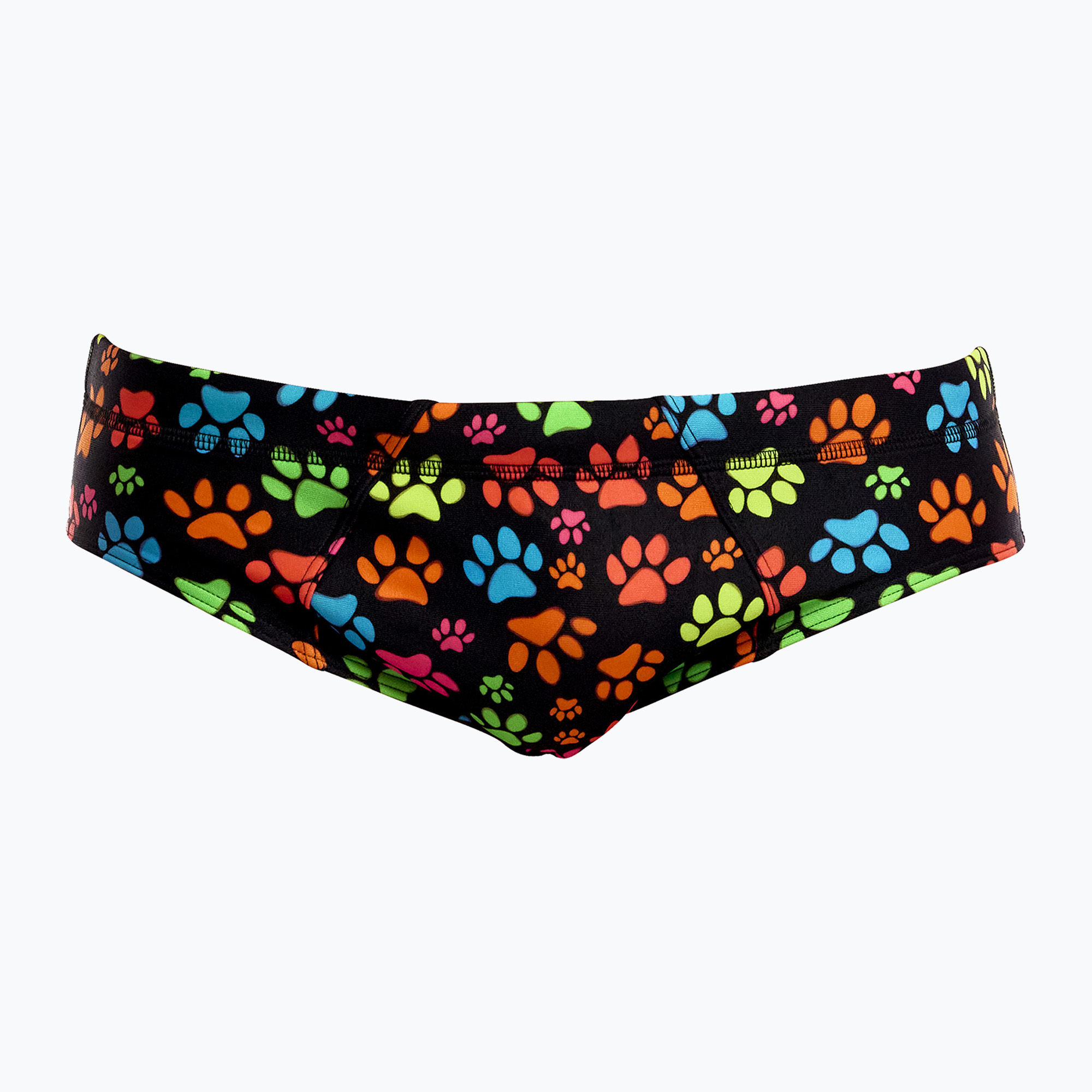 Pánske plavecké slipy Funky Trunks Seamed Briefs pawsome