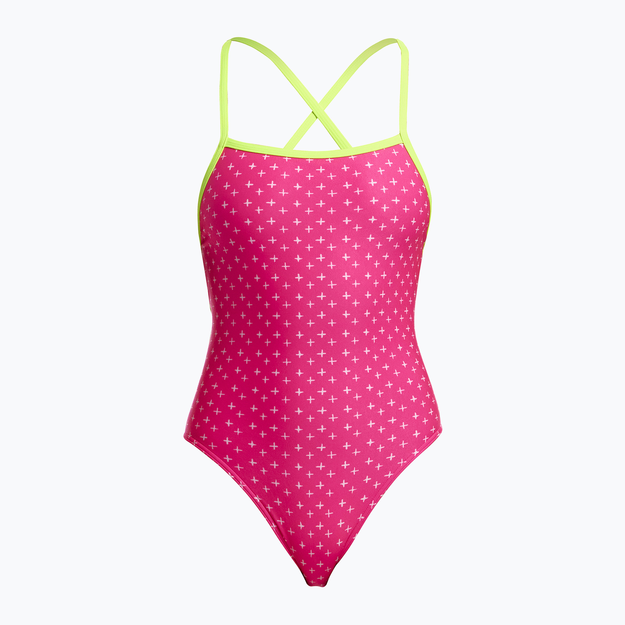 Дамски цял костюм за плуване Funkita Strapped In One Piece pink proton