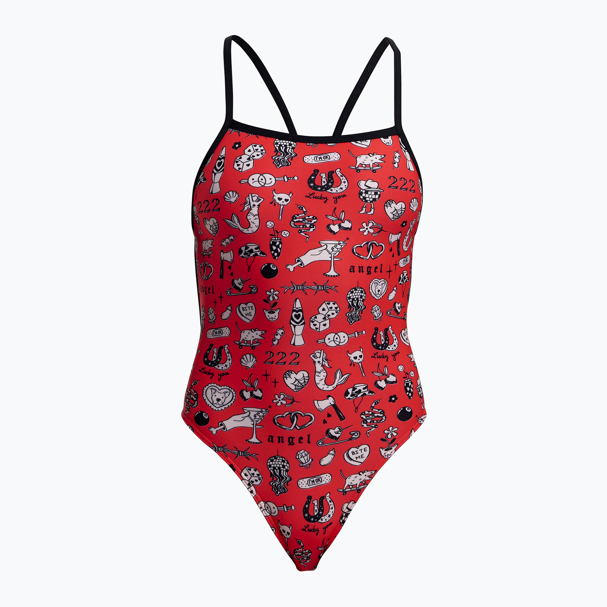 Дамски цял костюм за плуване Funkita Single Strength One Piece scribbles